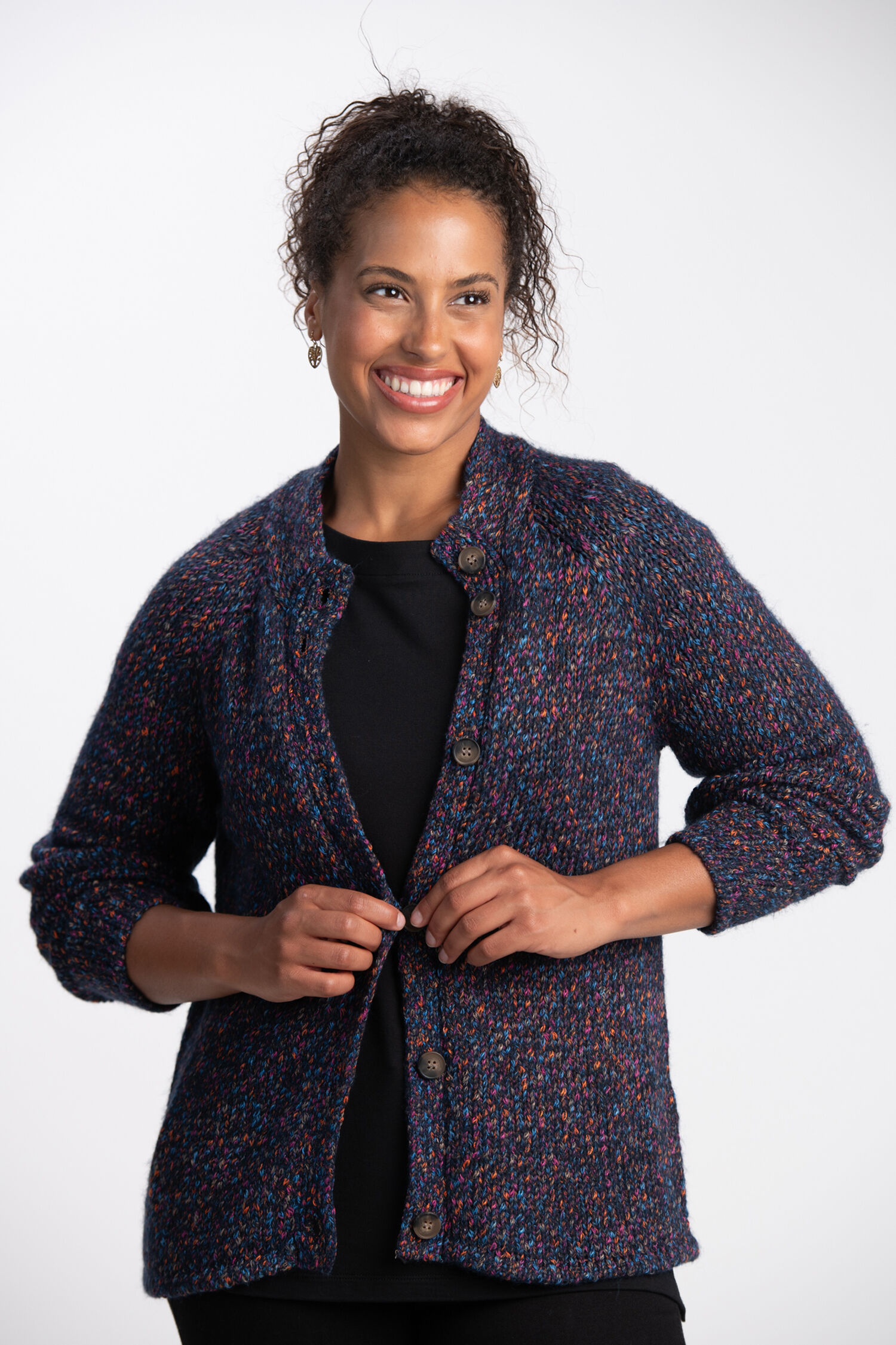 Space Dyed Knit Cardigan Image 5