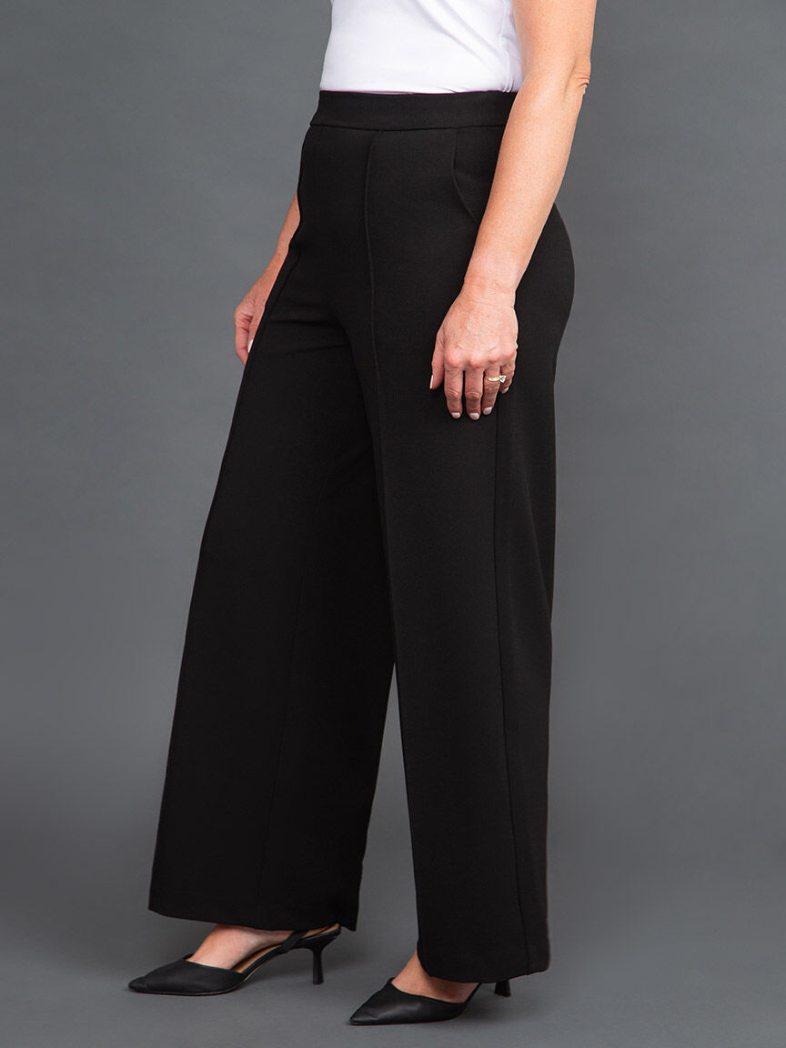 Crepe Knit Wide Leg Pant Image 3