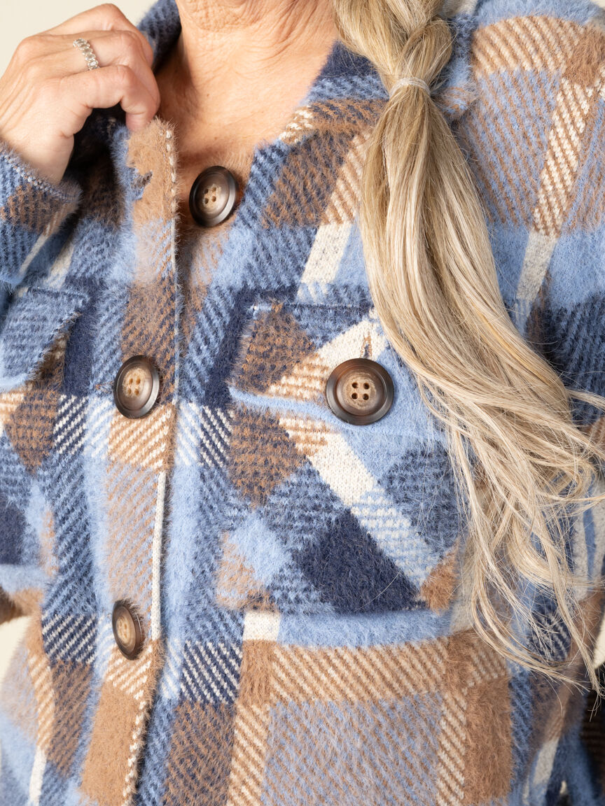 Button Up Plaid Shacket