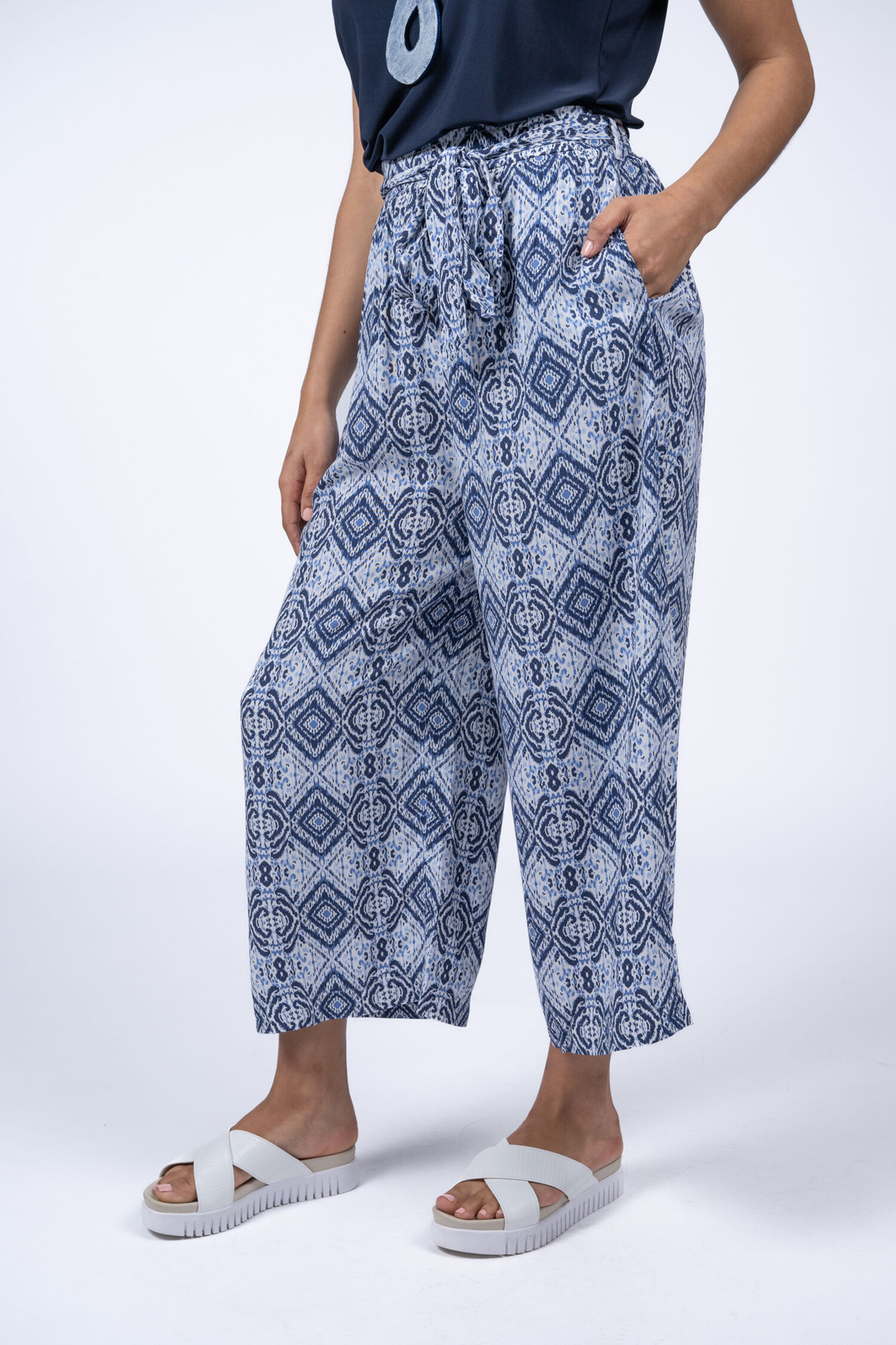 Geo Print Palazzo Trouser Image 2