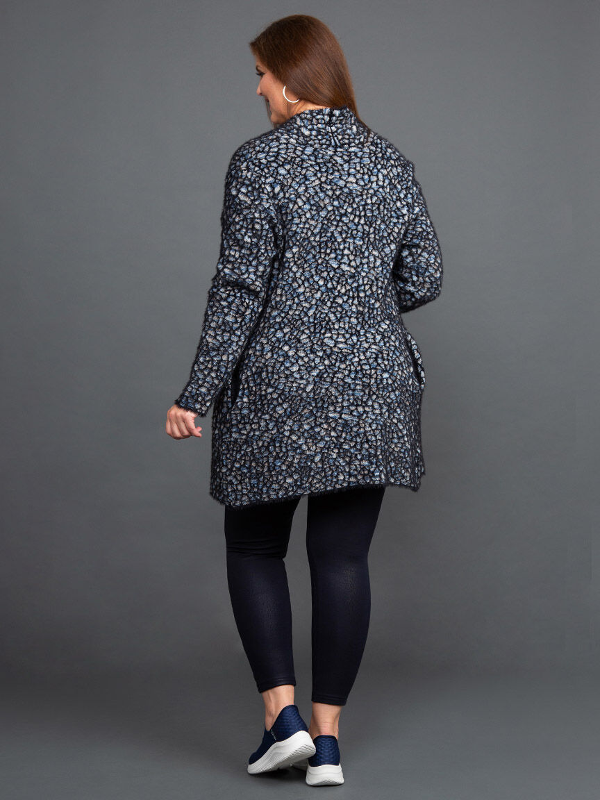 Eyelash Knit Longline Cardigan Image 4