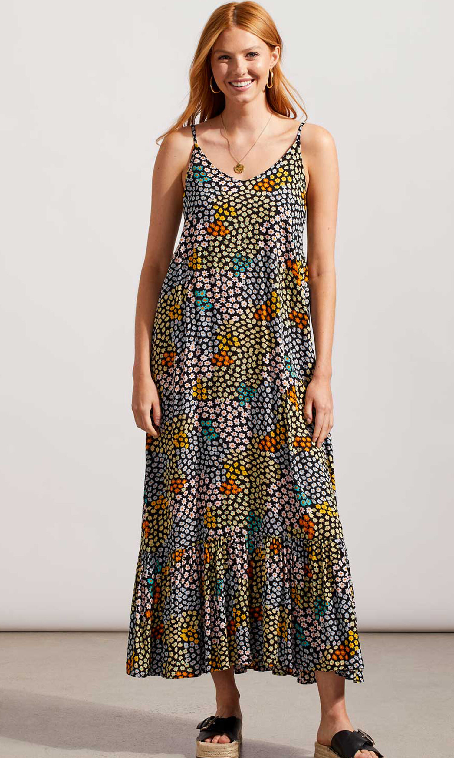 Floral Print Smock Back Maxi Dress Image 2