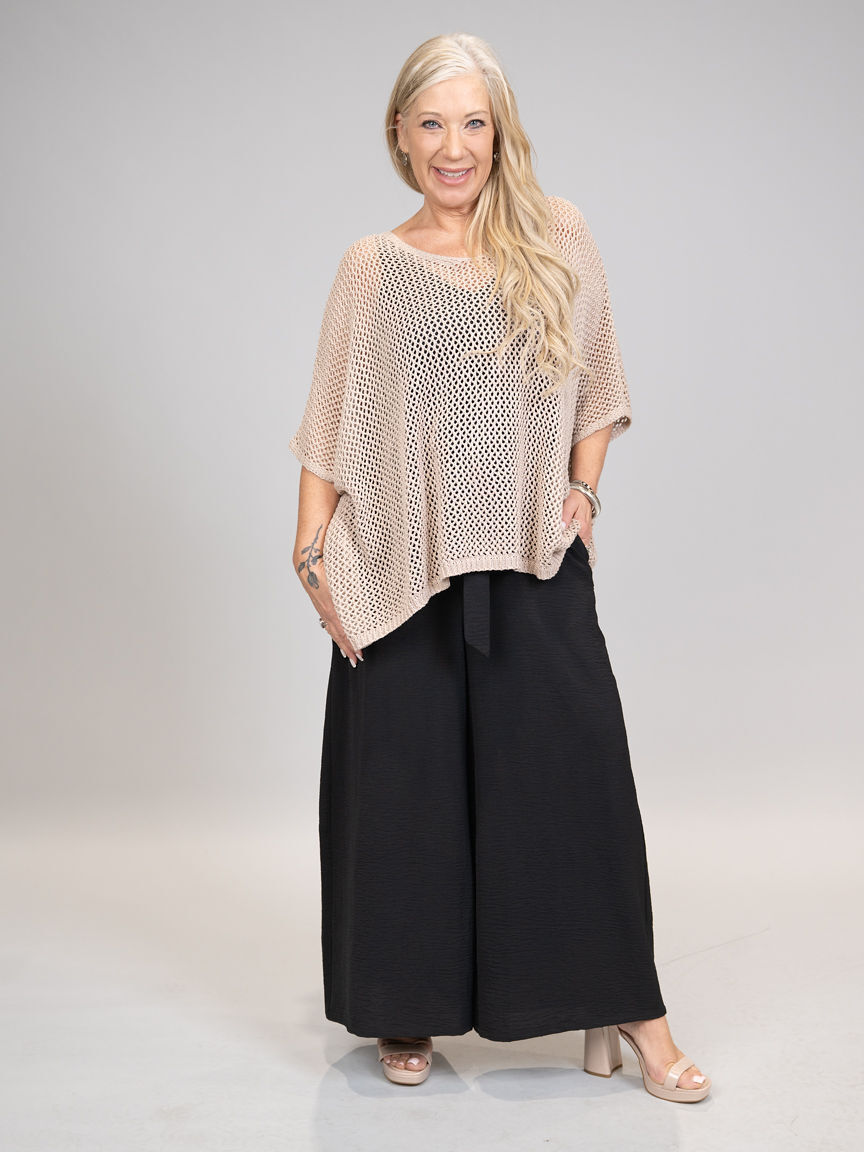 Ladder Knit Poncho