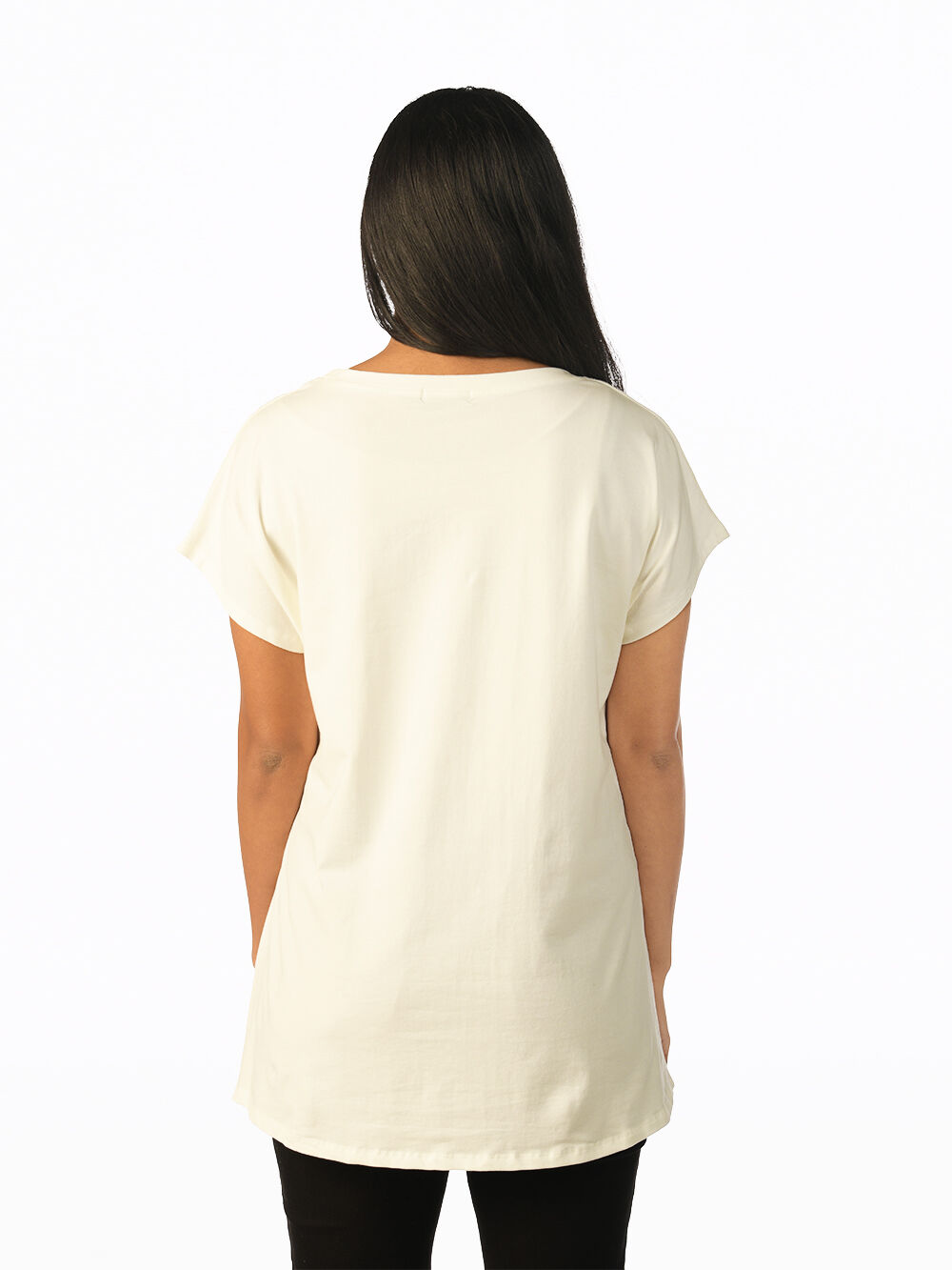 Ivory Flowery Tee Image 2