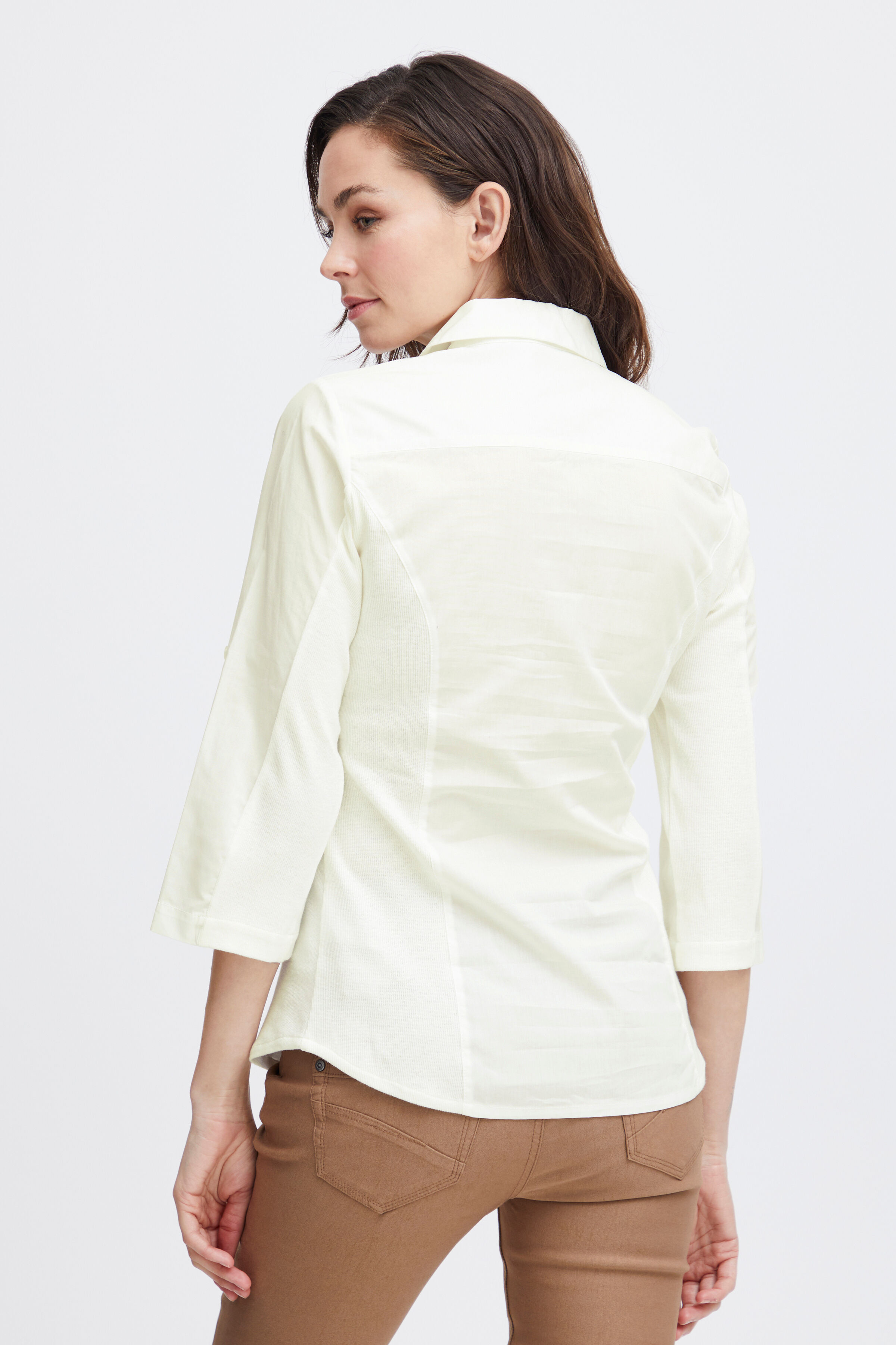 Button-Up &frac34; Sleeve Blouse Image 2