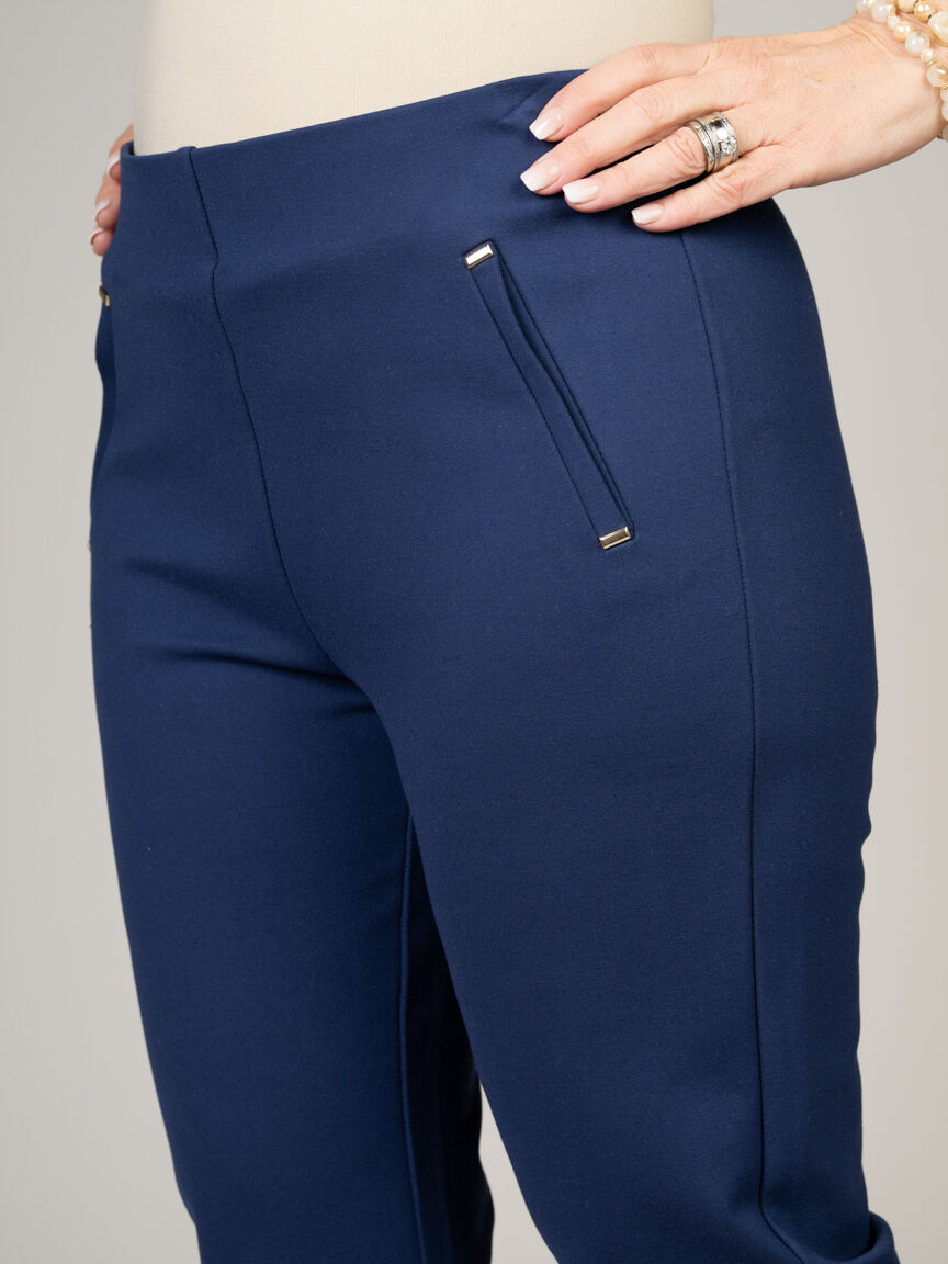 Petite Pull-On Slim Leg Trousers