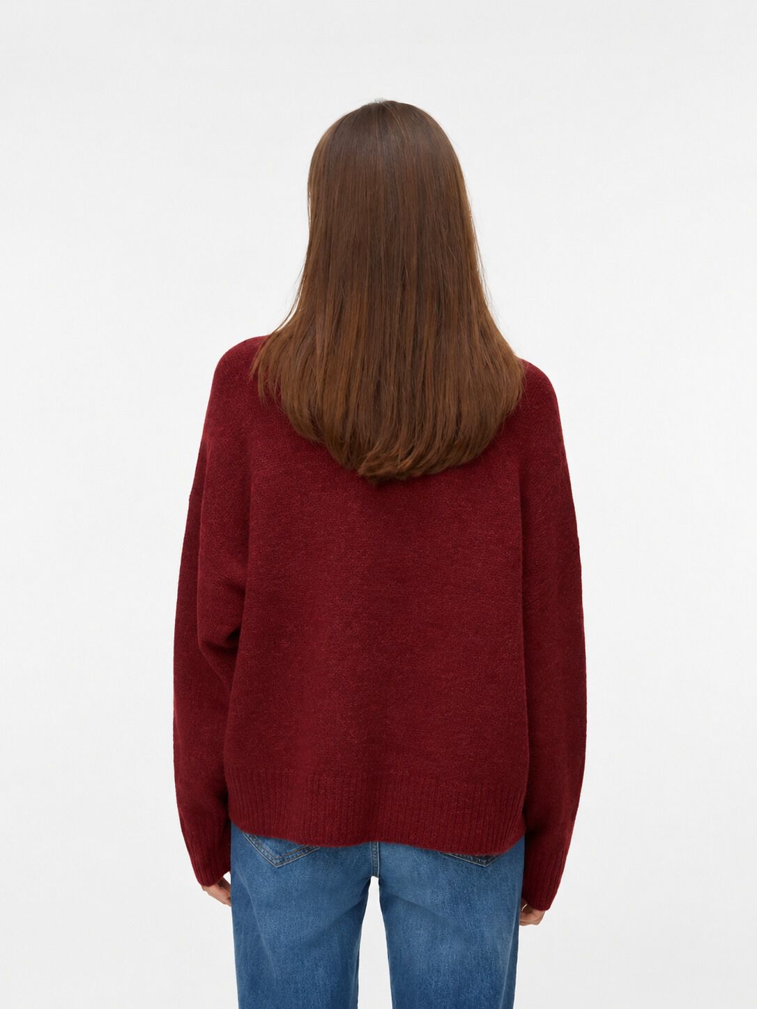 Dropped Shoulder Crew Neck Sweater