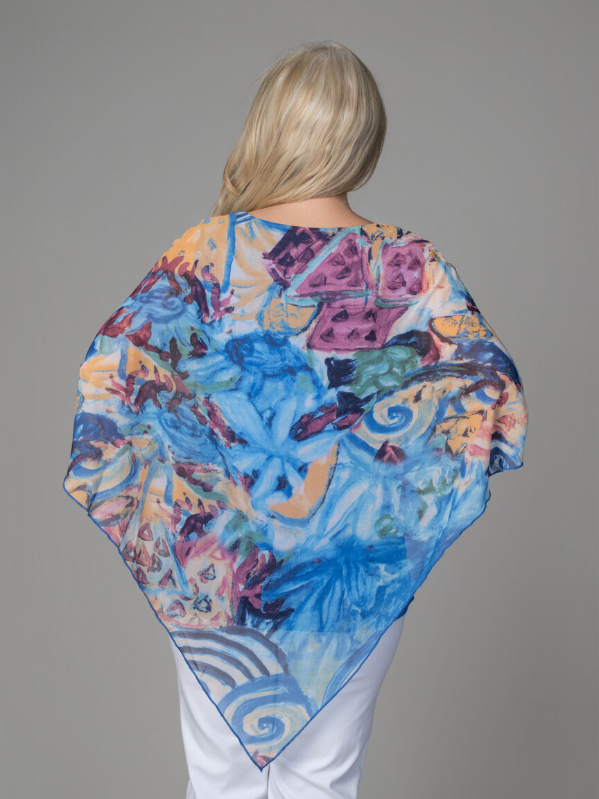 Asymetric Poncho With Sleeveless Top