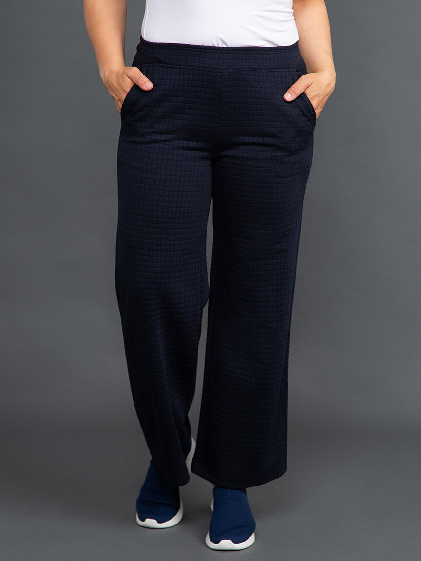 Wide Leg Quilted Pull-On Pant Image 2