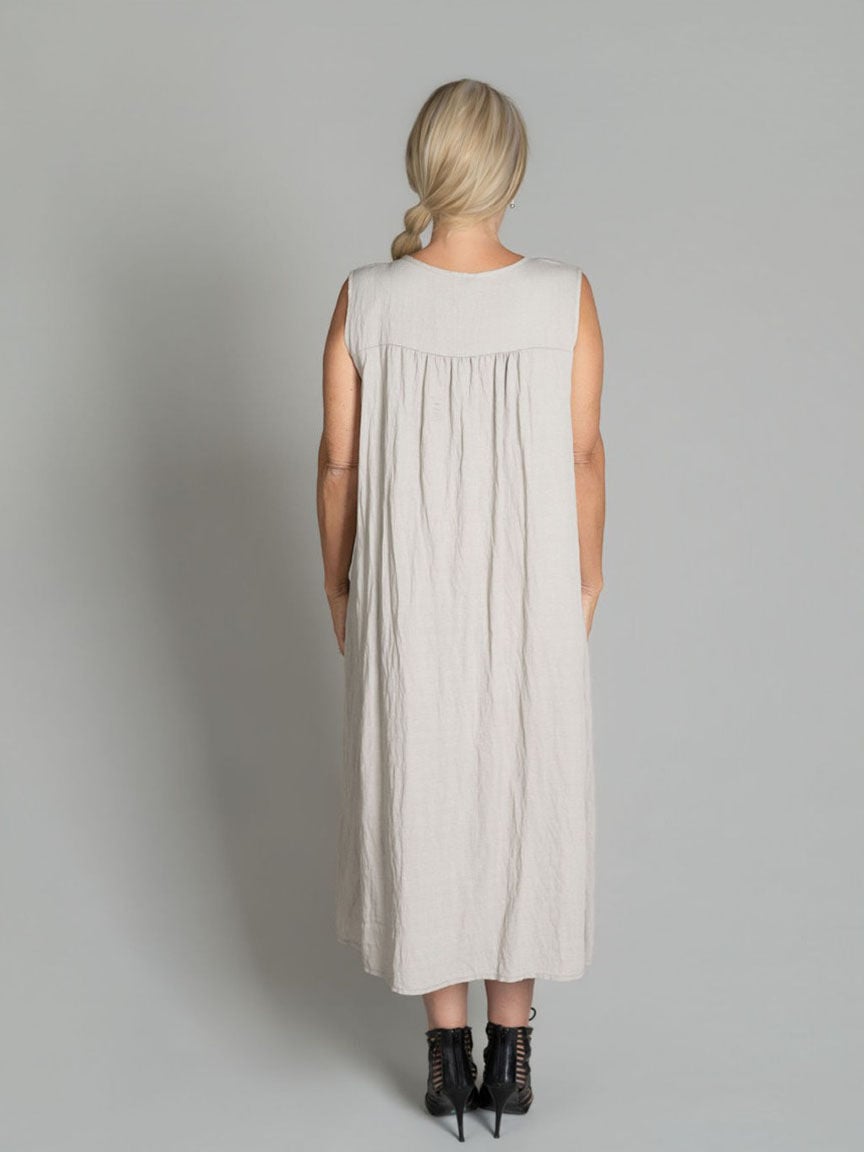 Sleeveless Midi Dress With Pocket Image 5