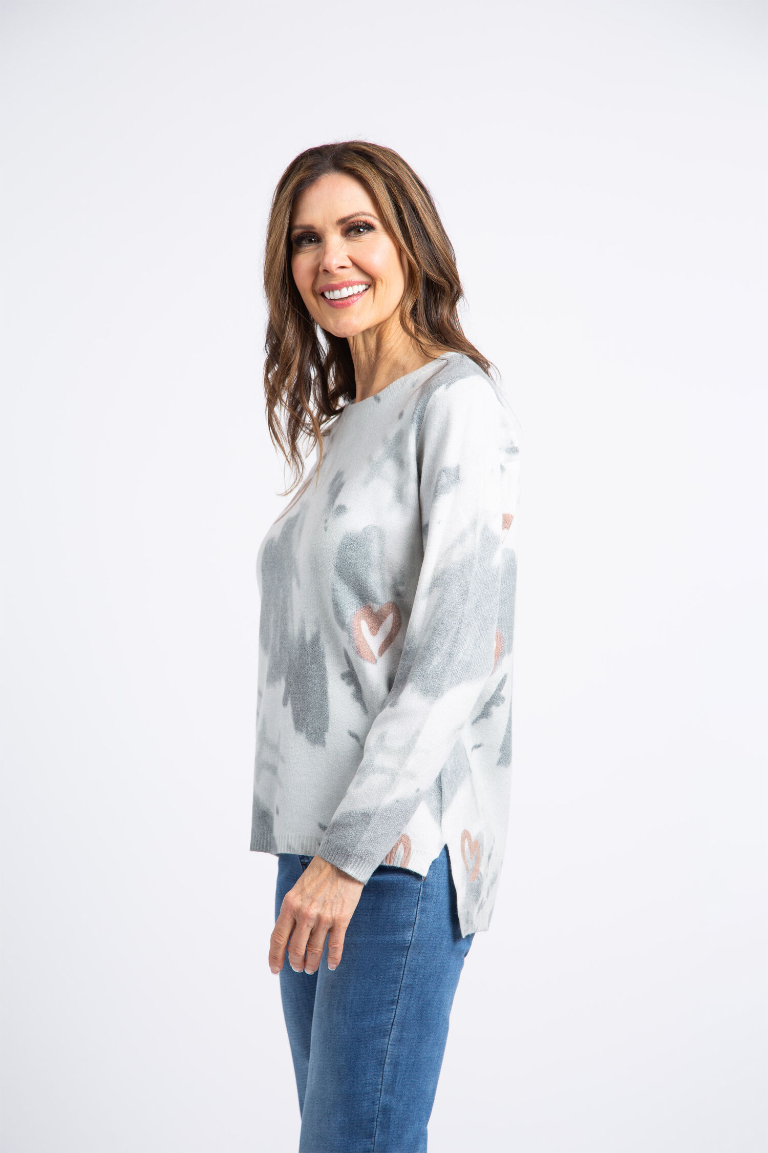 Crewneck Hearts & Hashtag Sweater Image 2