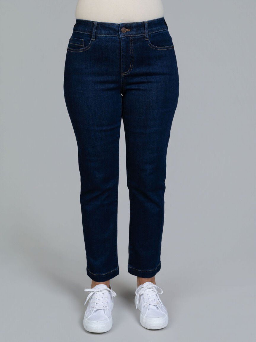 Audrey Mid-Rise Hugging Straight Crop Jeans Image 1