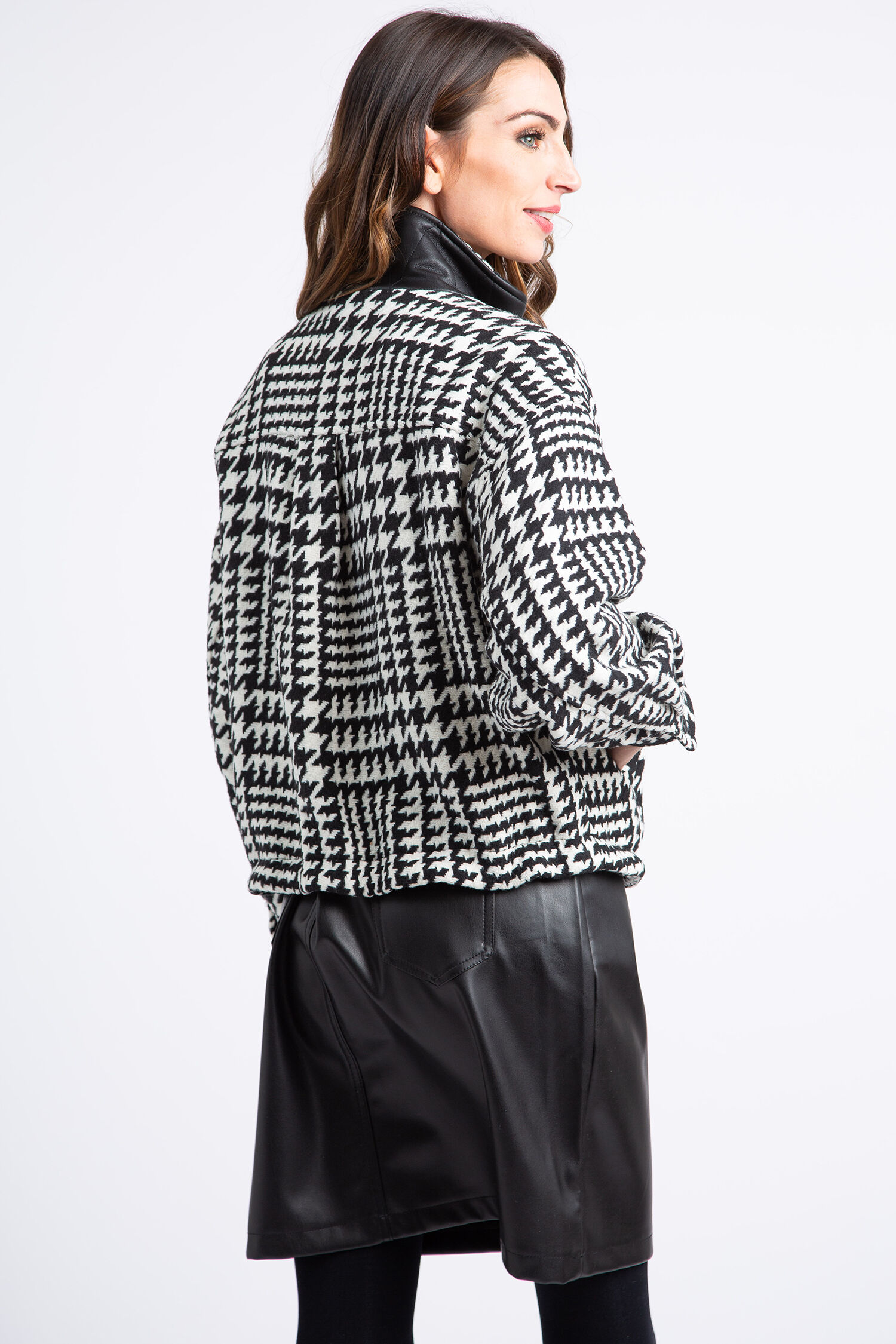 Houndstooth Bomber Jacket Image 3