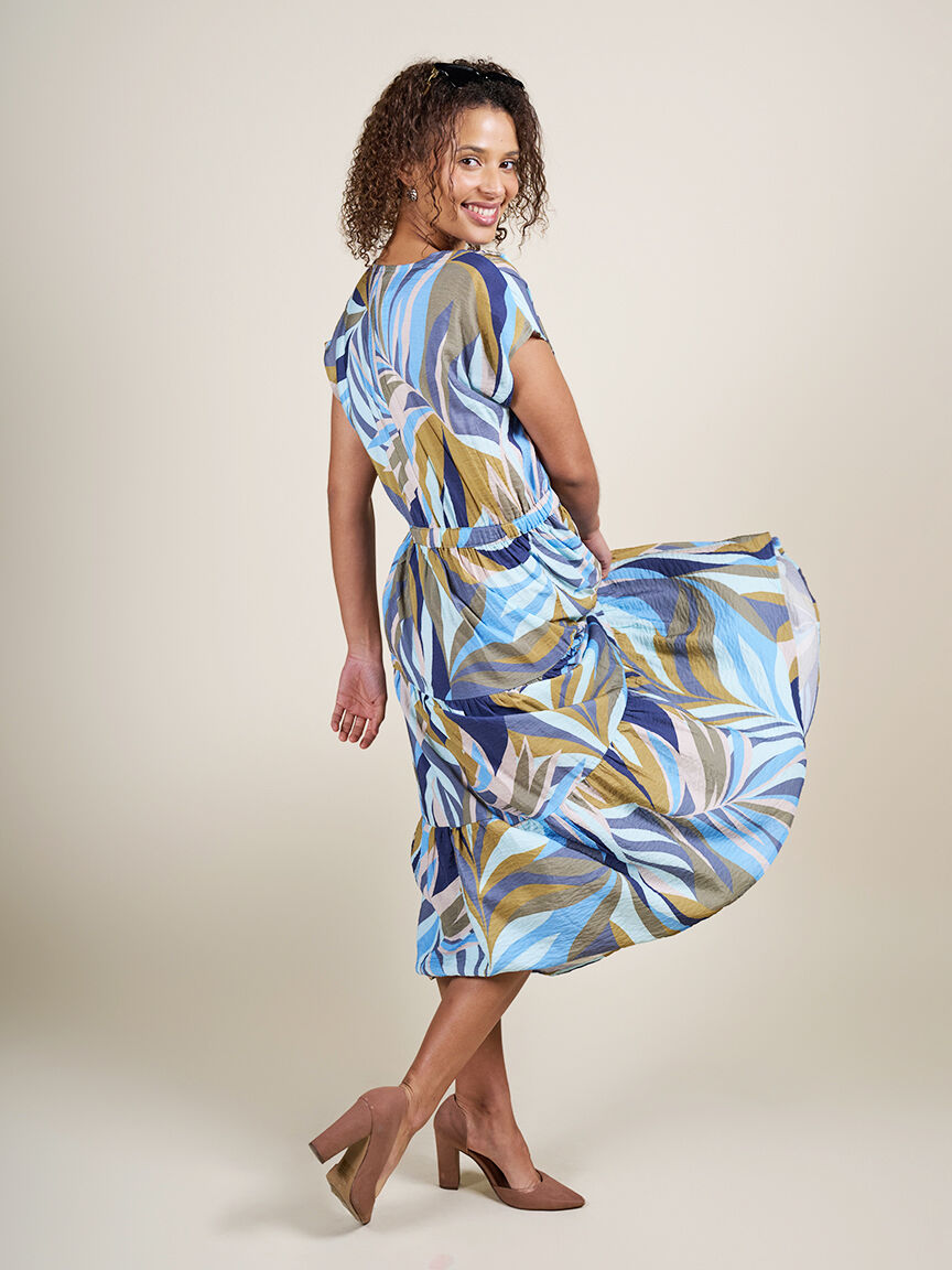 Short Sleeve Midi Dress  Image 1