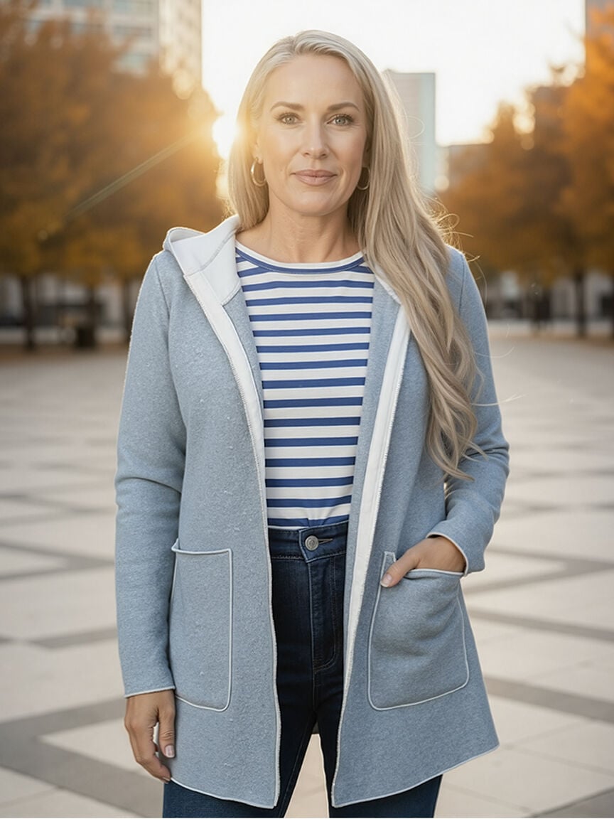 Hooded Cardigan Coat