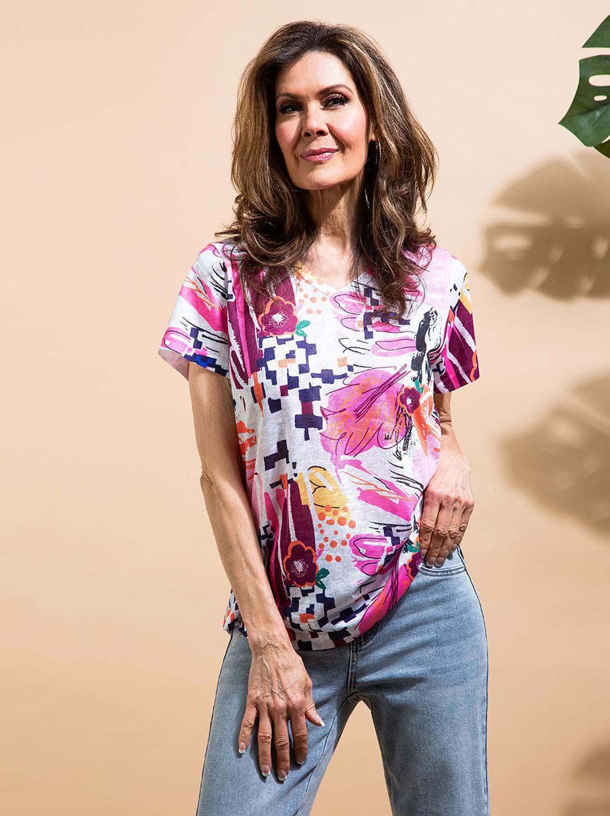 Printed Knit Tee Image 2