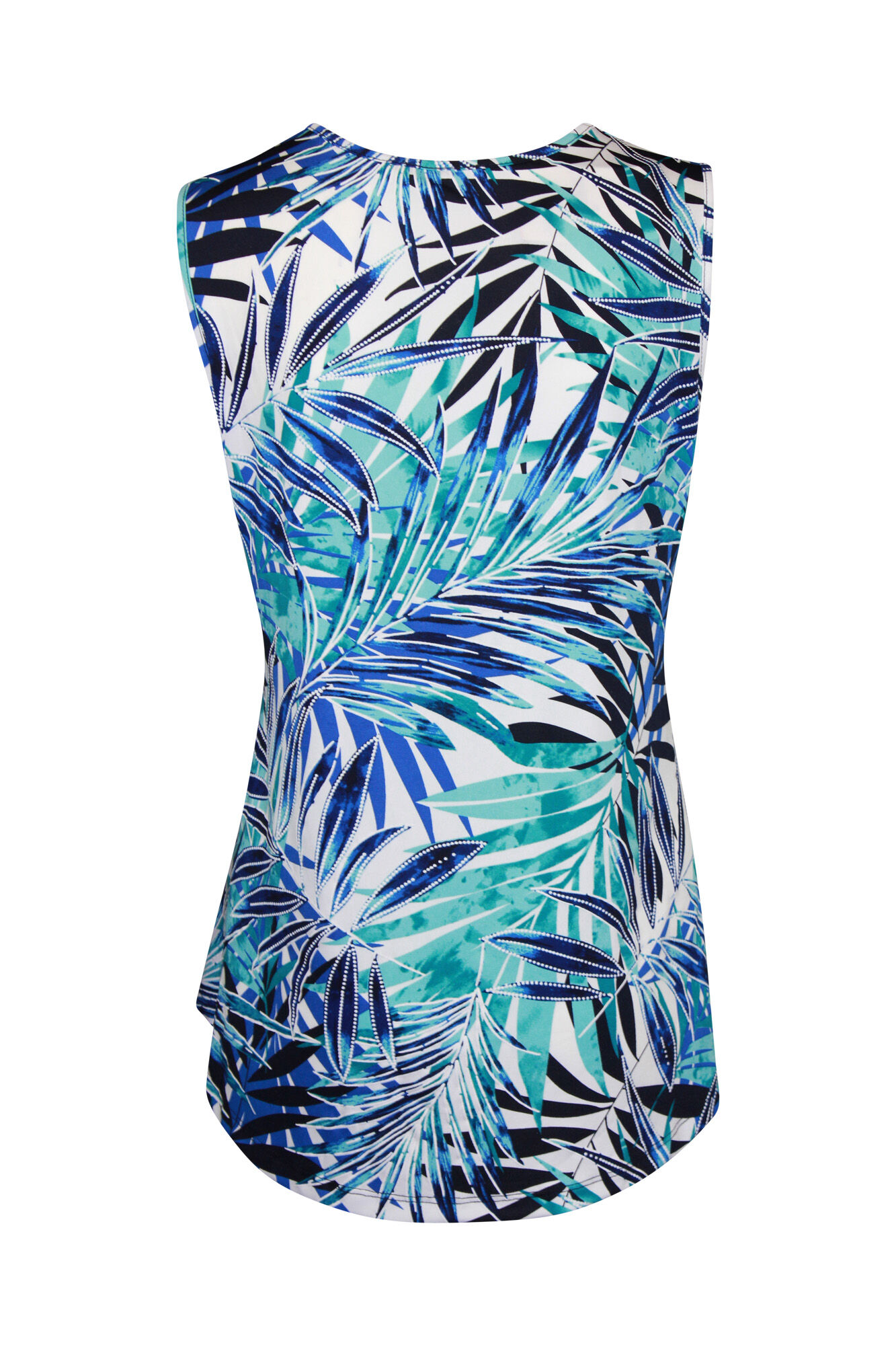 Sleeveless Aline Hi-Lo Printed Top Image 2