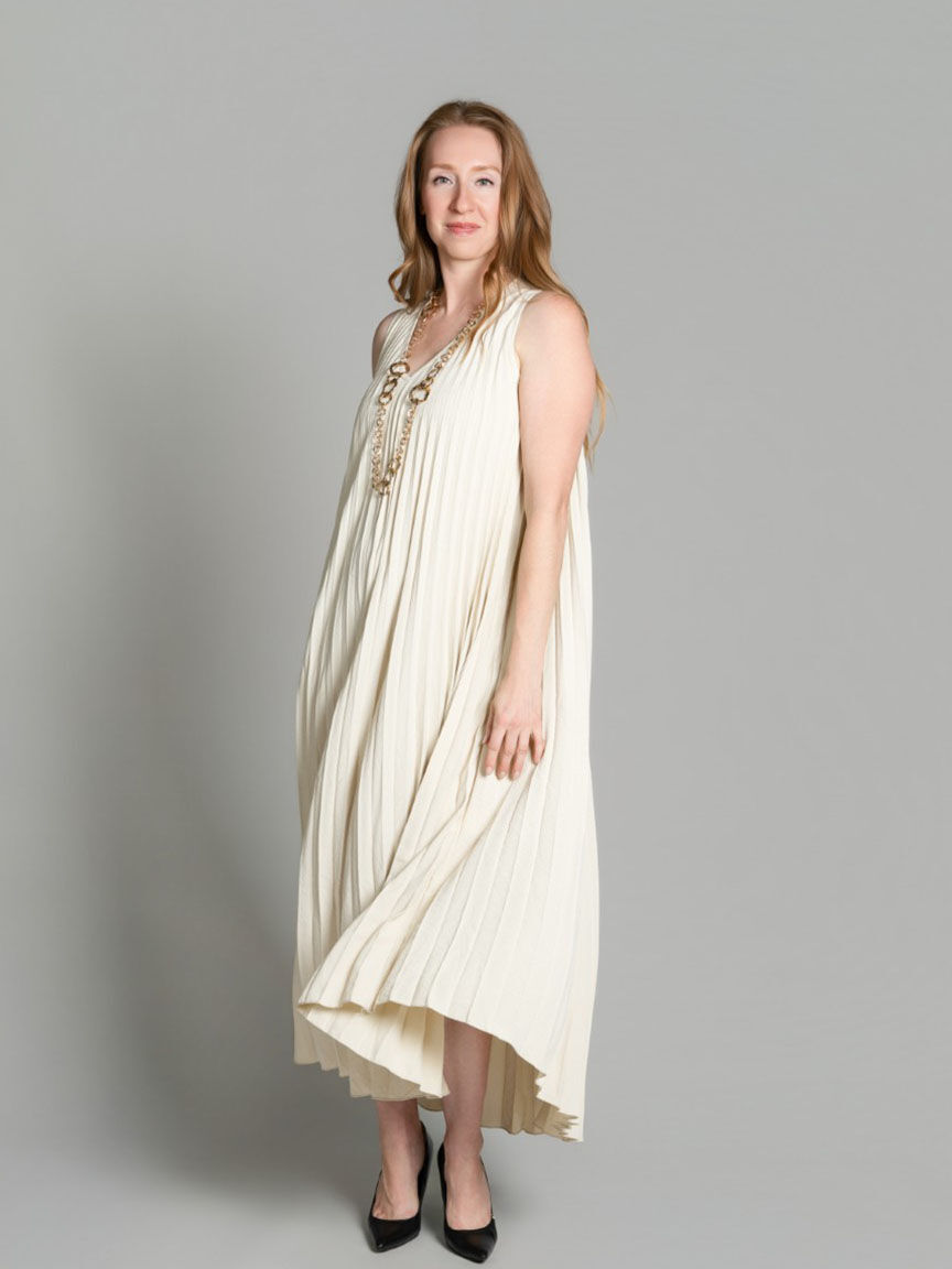 Sleeveless Pleated Maxi Dress Image 2