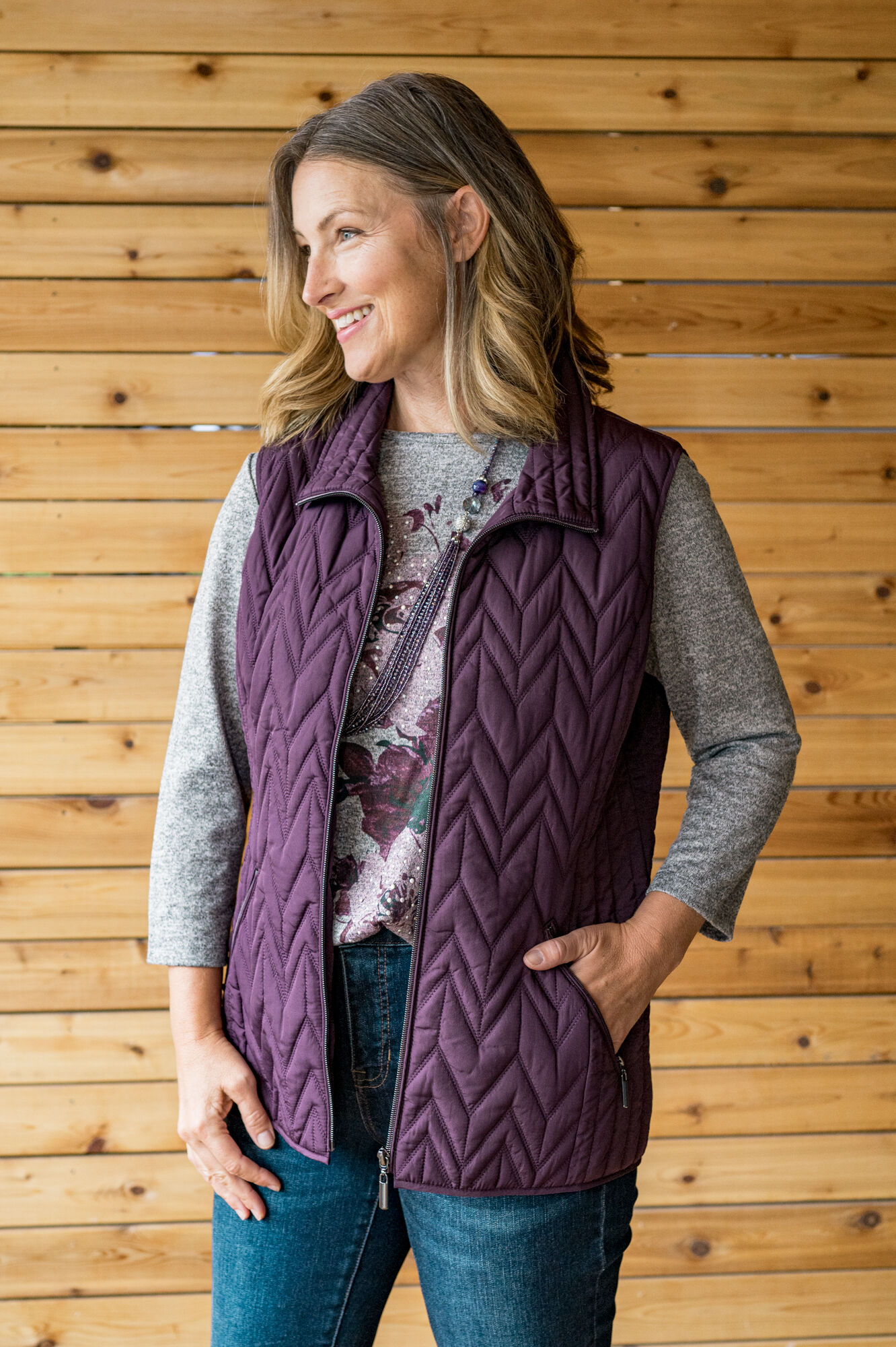 Quilted Lightweight Puffer Vest Image 1