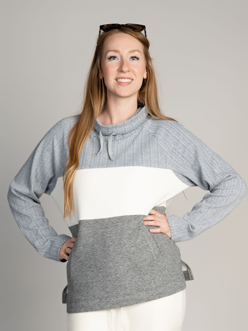 Colour Block Cowl Neck Top Image 5
