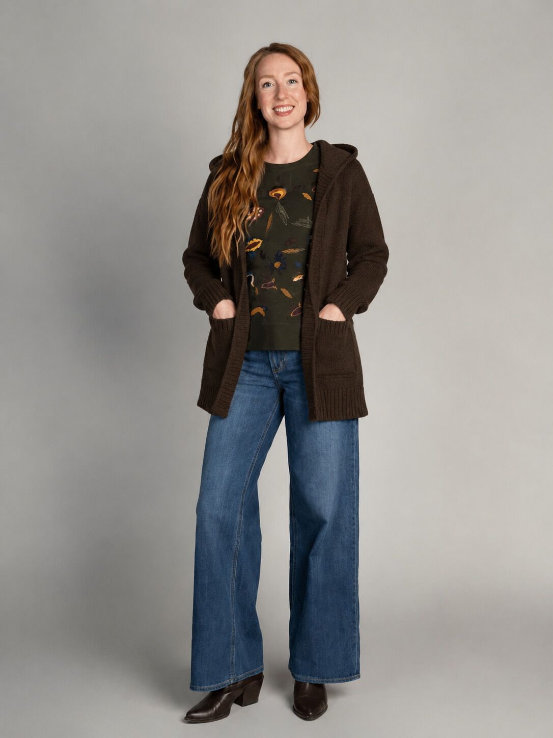 Hooded Open Front Cardigan