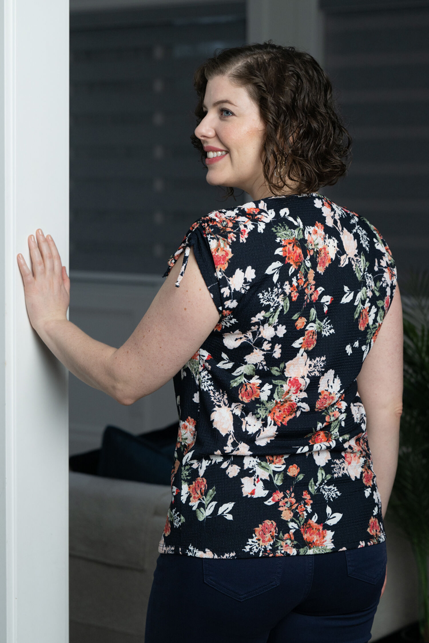 Side-Shoulder Ties Shirt Image 2