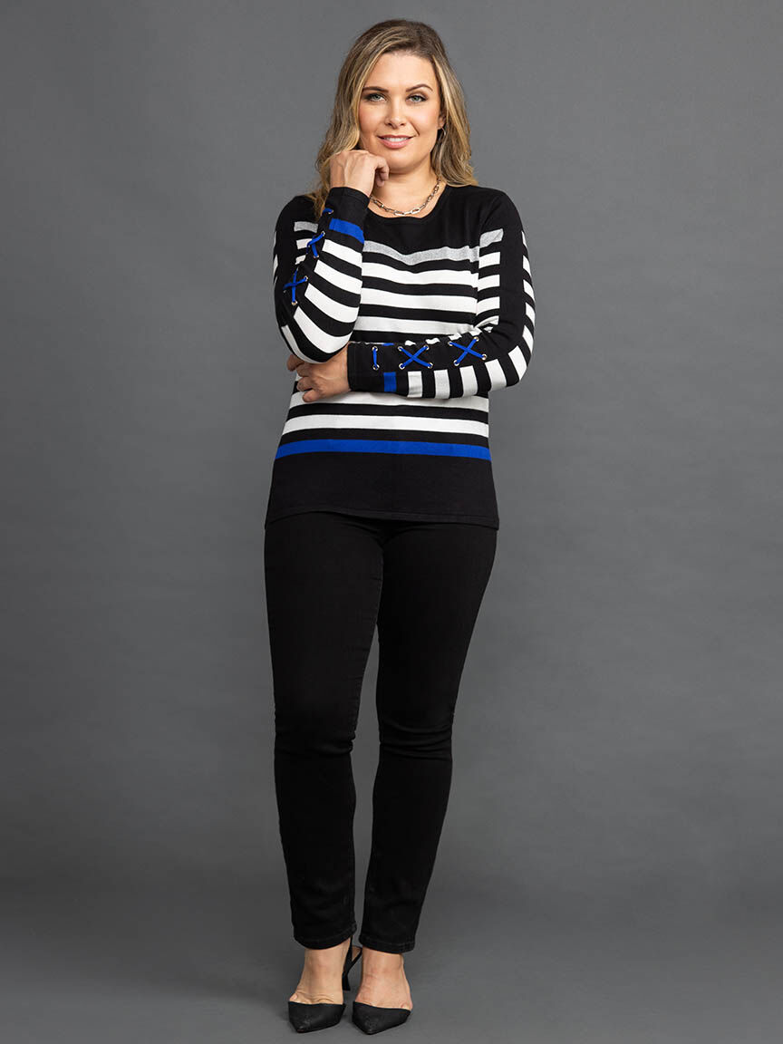 Long Sleeve Striped Top Image 1