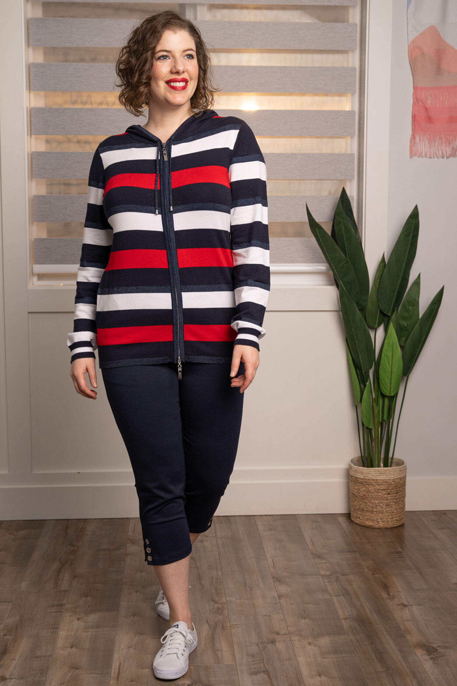 Marbella Striped Hooded Cardigan Image 3