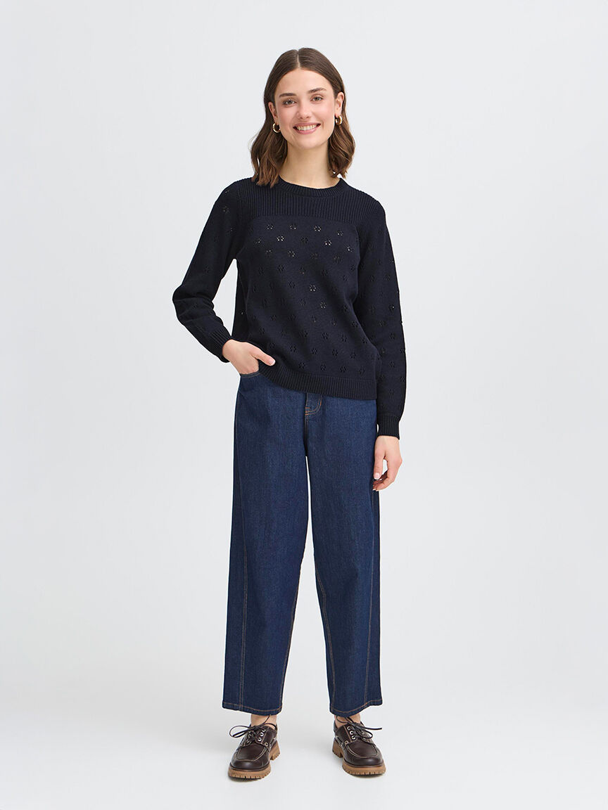 Long Sleeve Crochet Sweater