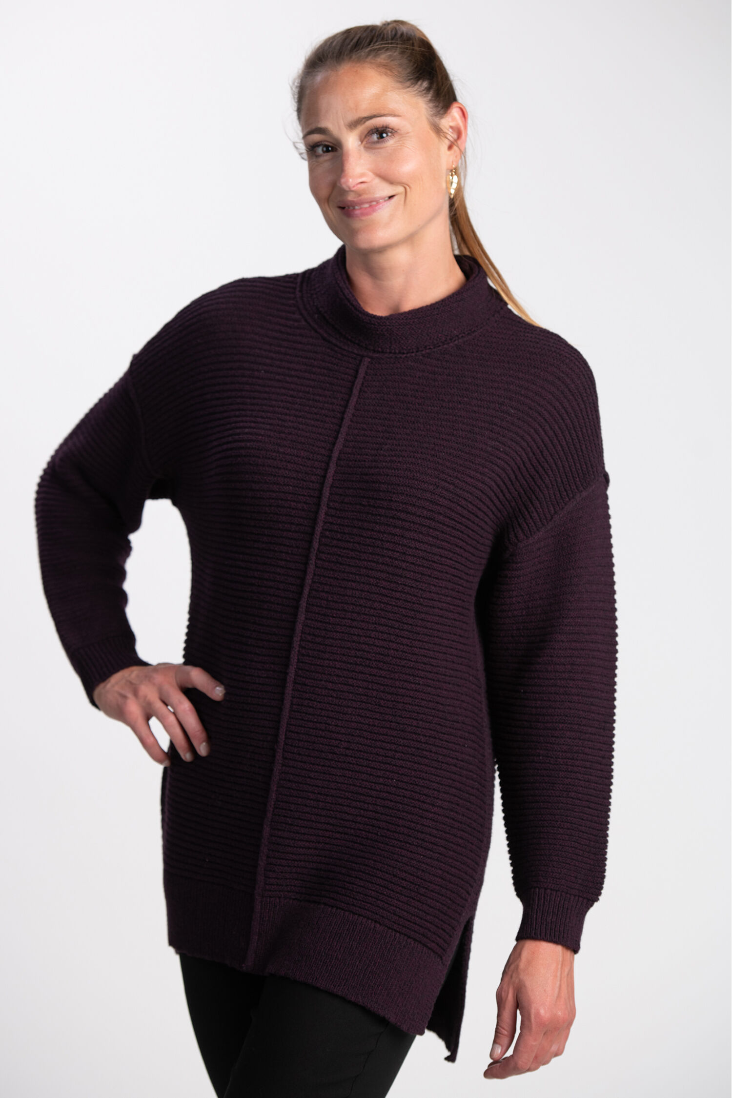 Long Sleeve Cowl Neck Sweater  Image 3