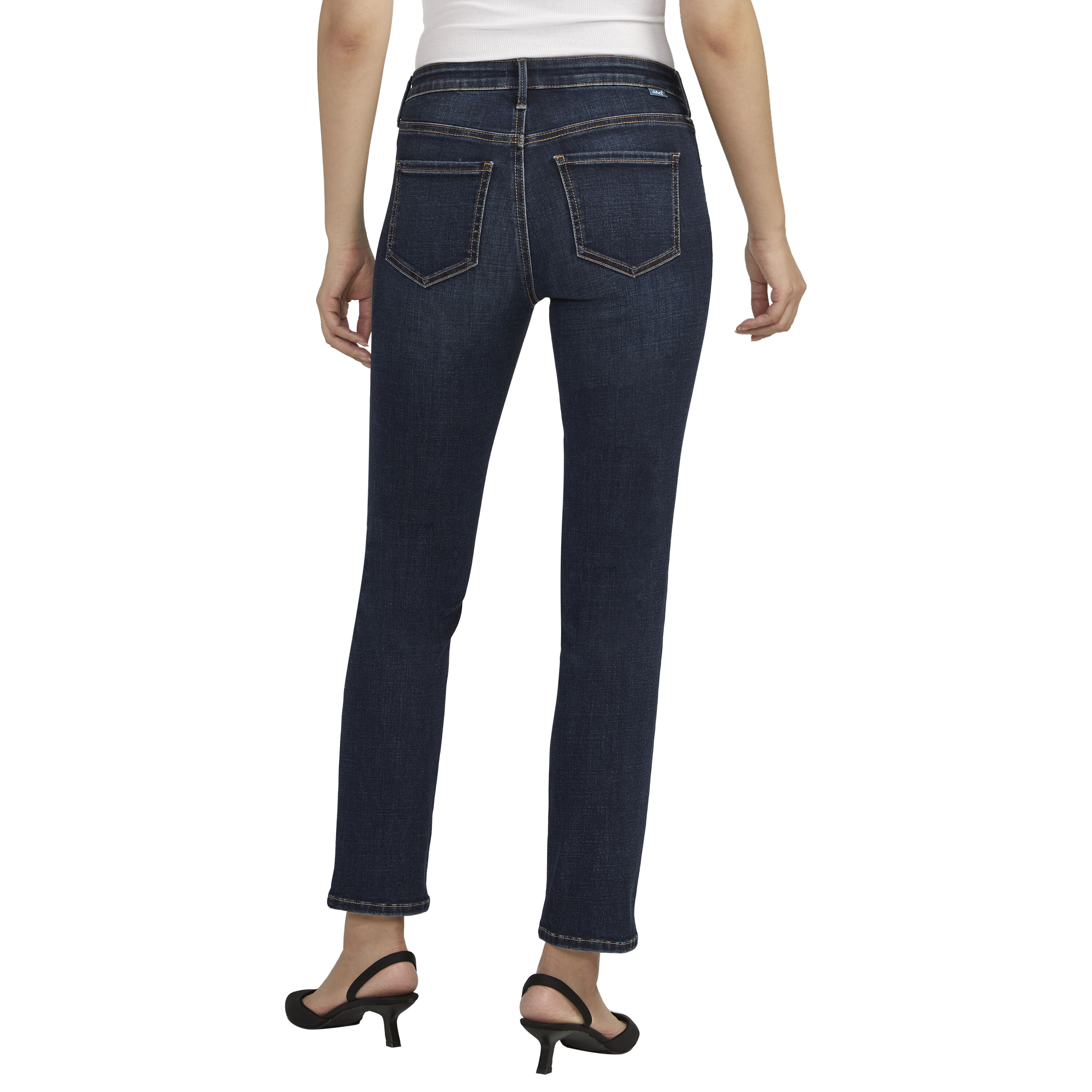 Cassie Mid Rise Slim Straight Leg Jeans Image 2