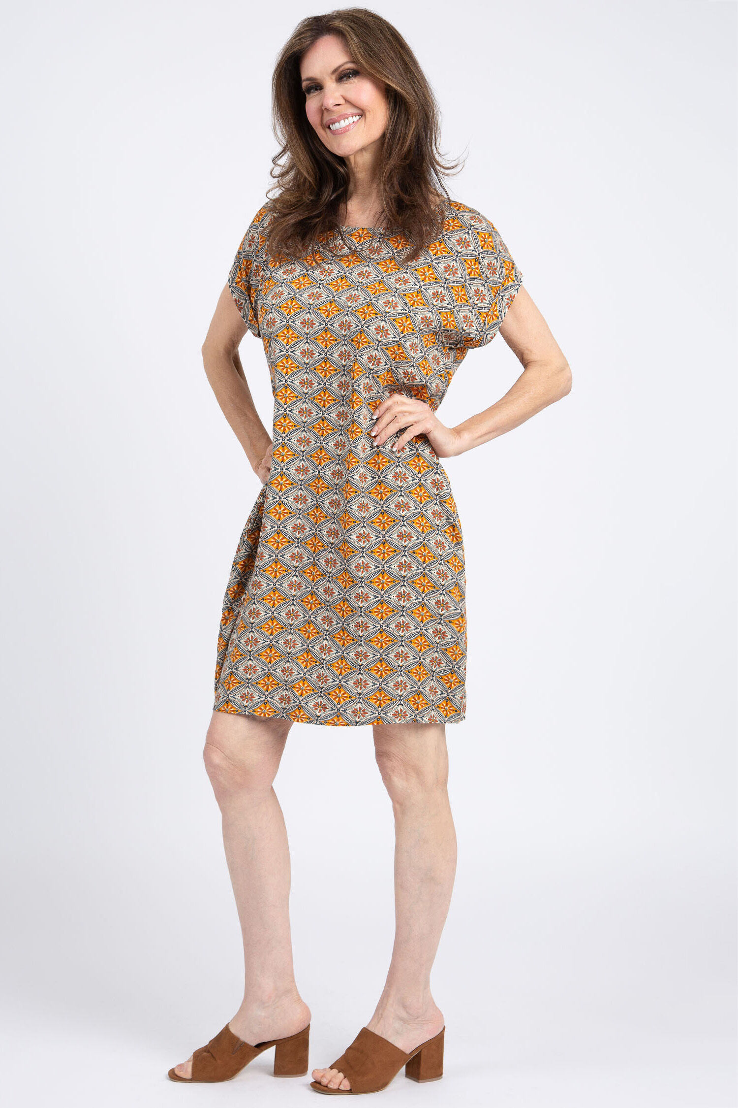 Medallion Print Shift Dress Image 4