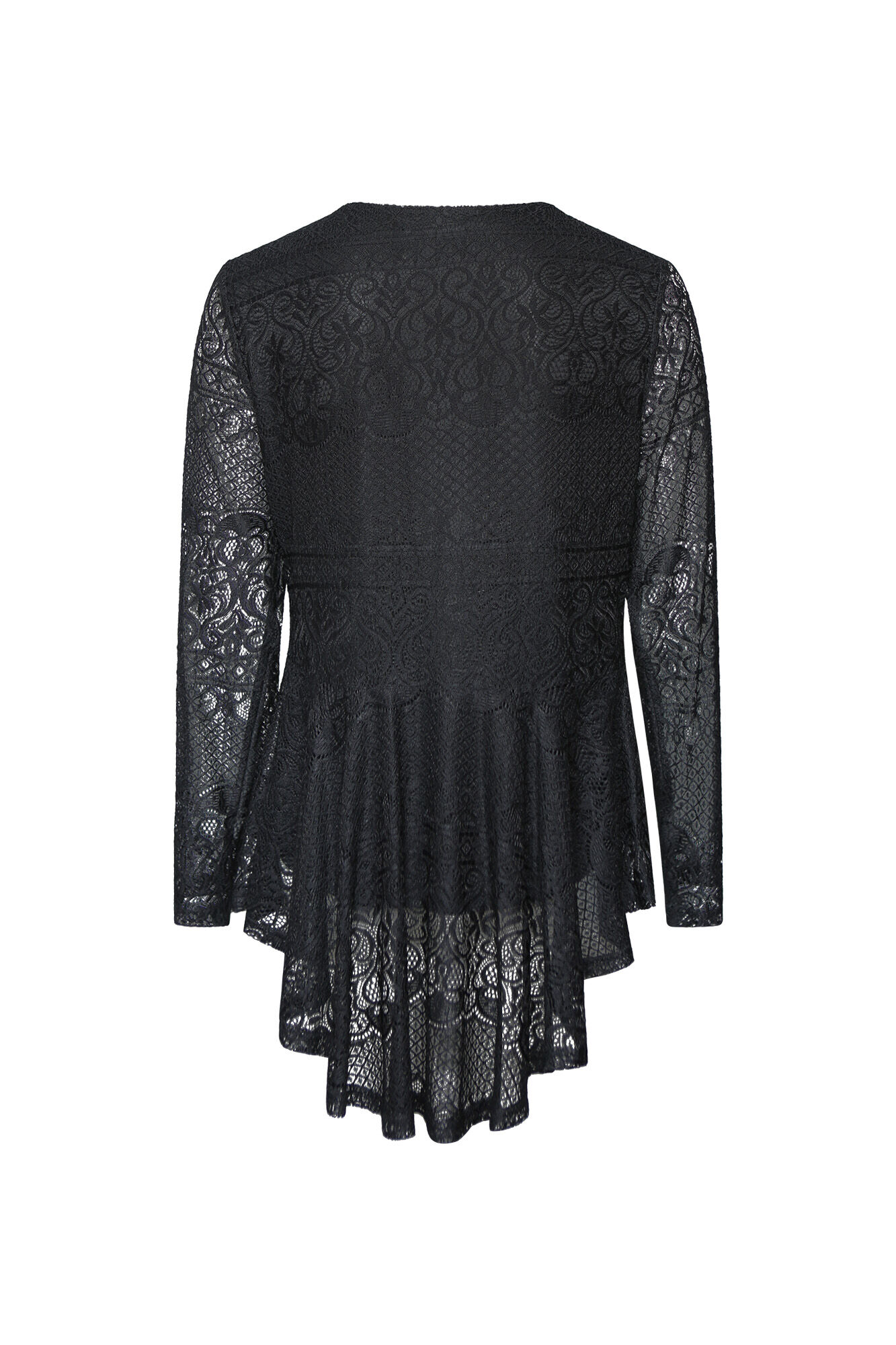 Lace Peplum Long Sleeve Top Image 2