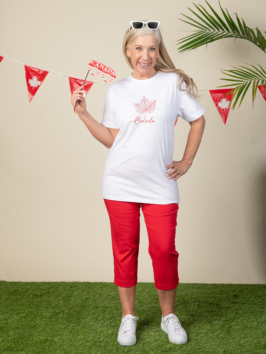 Canada Day Maple Leaf Cotton T-Shirt