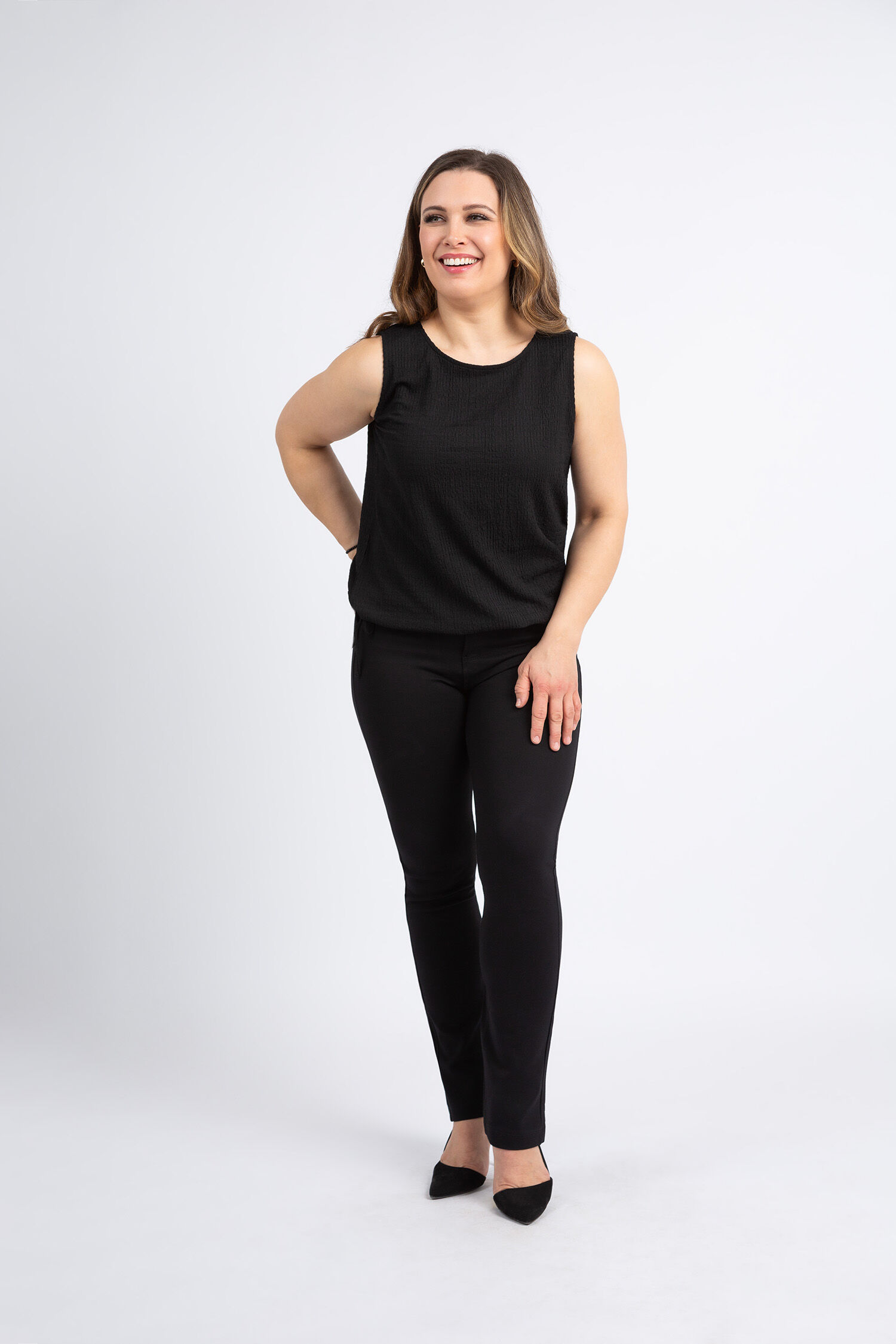 Sleeveless Top w/ Drawstring Hem Image 2