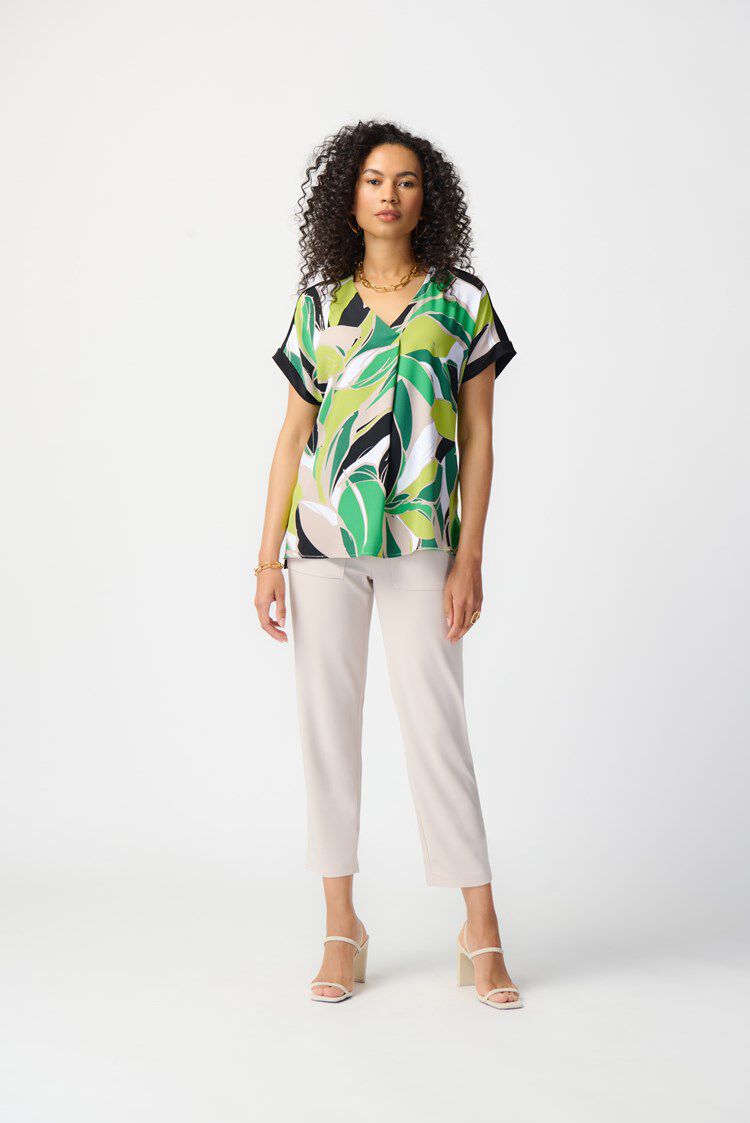Tropical Print Woven Top Image 1