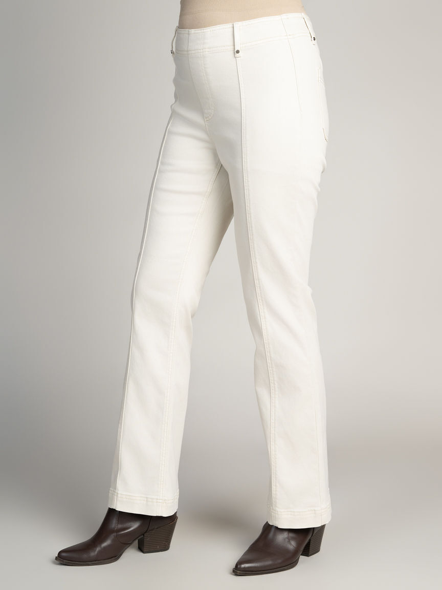 Stretch Denim Micro Flare Pants
