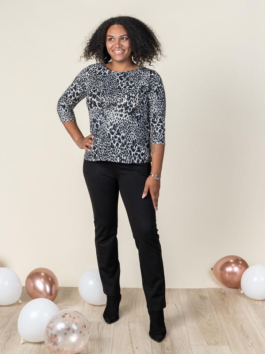 Pull-On Pant With Bling Down The Side