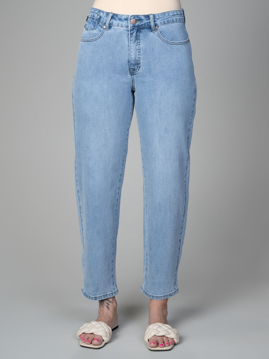 High-Waist Barrel Fit Jeans