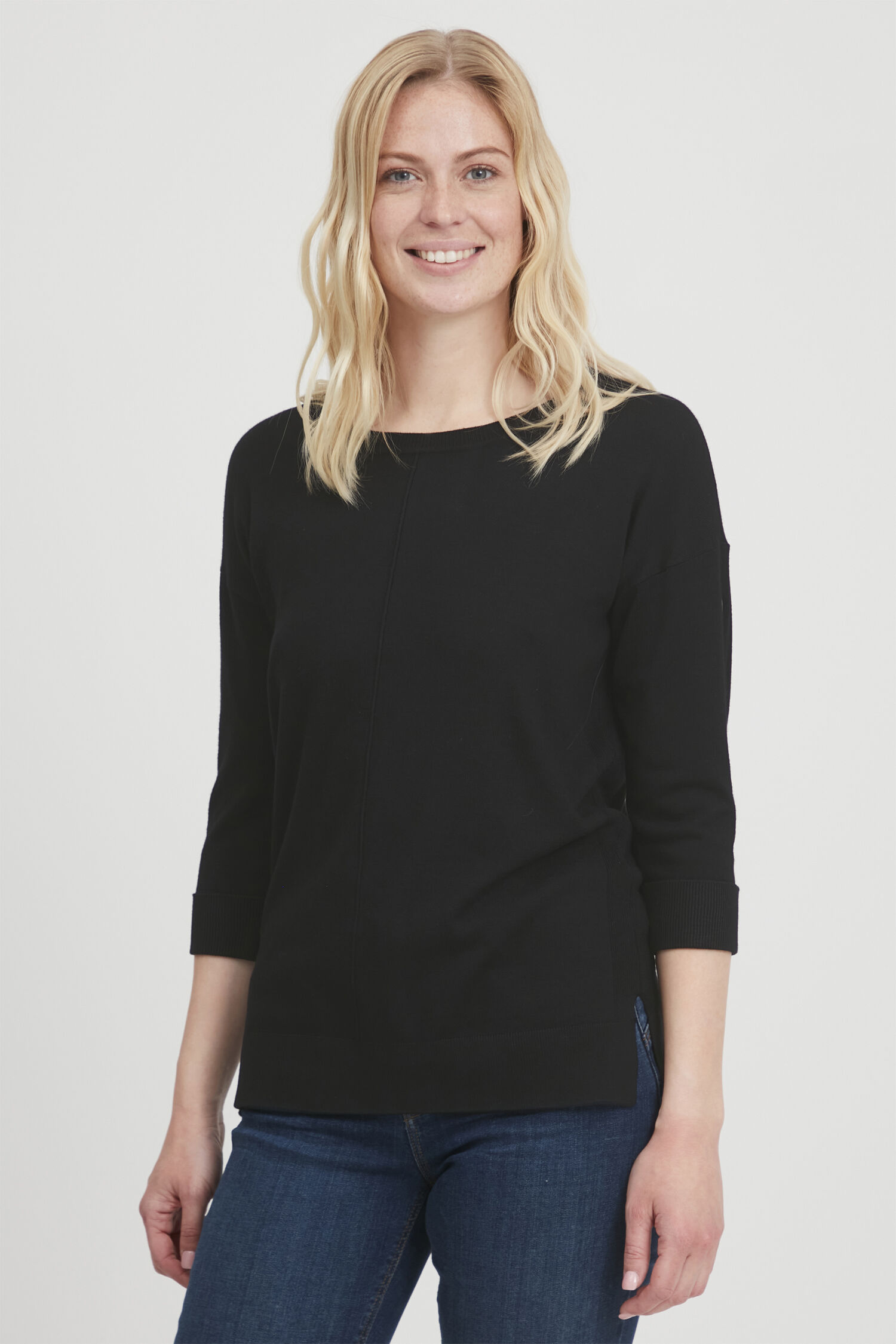 &frac34; Sleeve Knit Pullover  Image 1