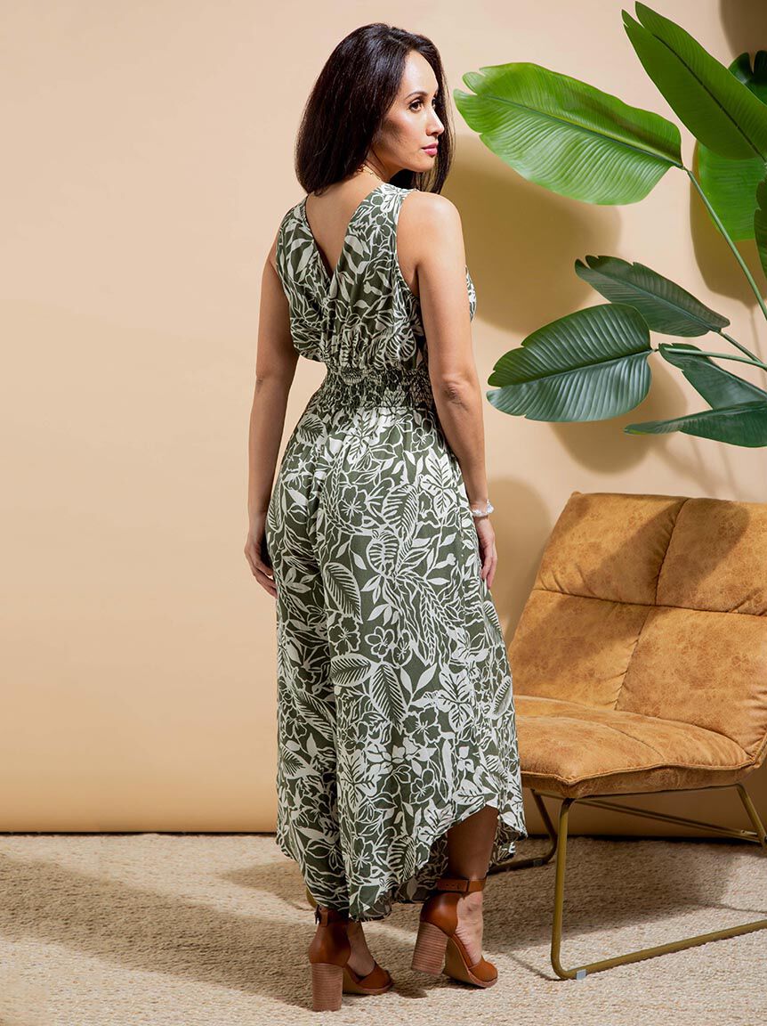 Floral V-Neck Jumpsuit Image 3