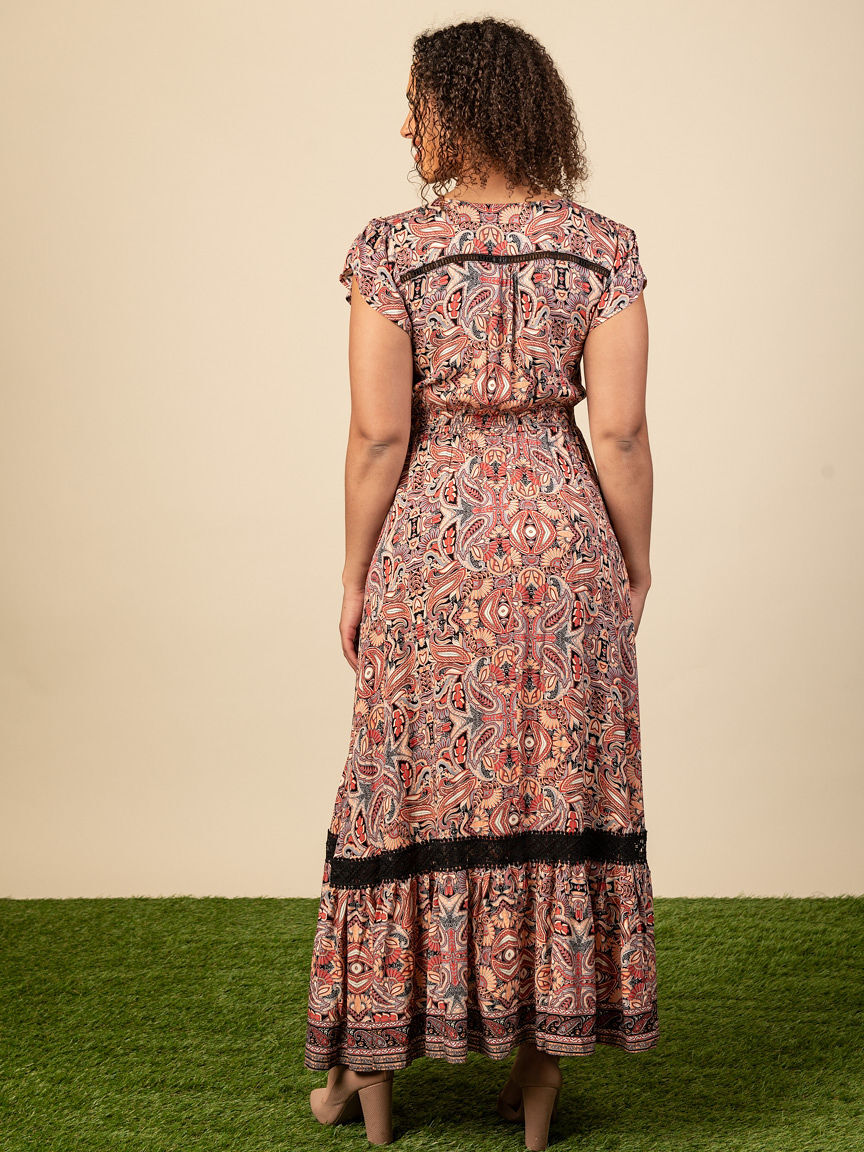 Short Sleeve Maxi Dress with Pockets Image 2