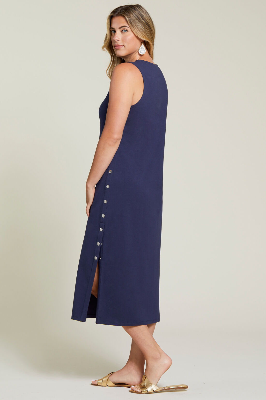 Side Snap Bottons Dress Image 2