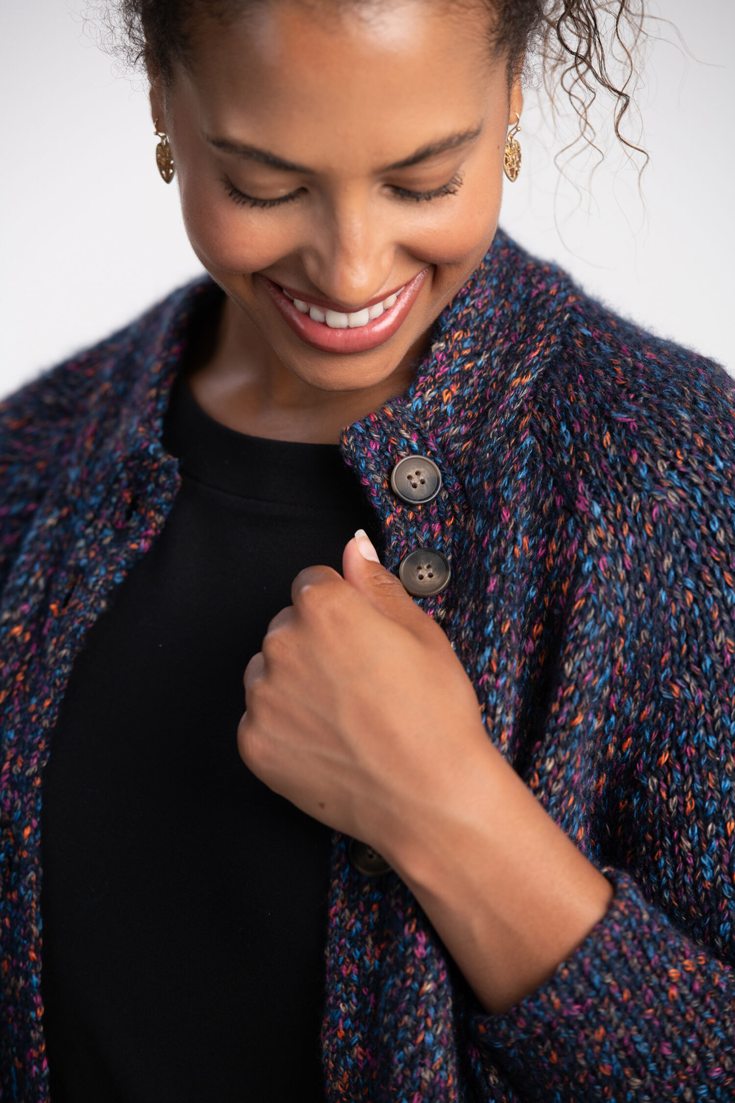 Space Dyed Knit Cardigan Image 6