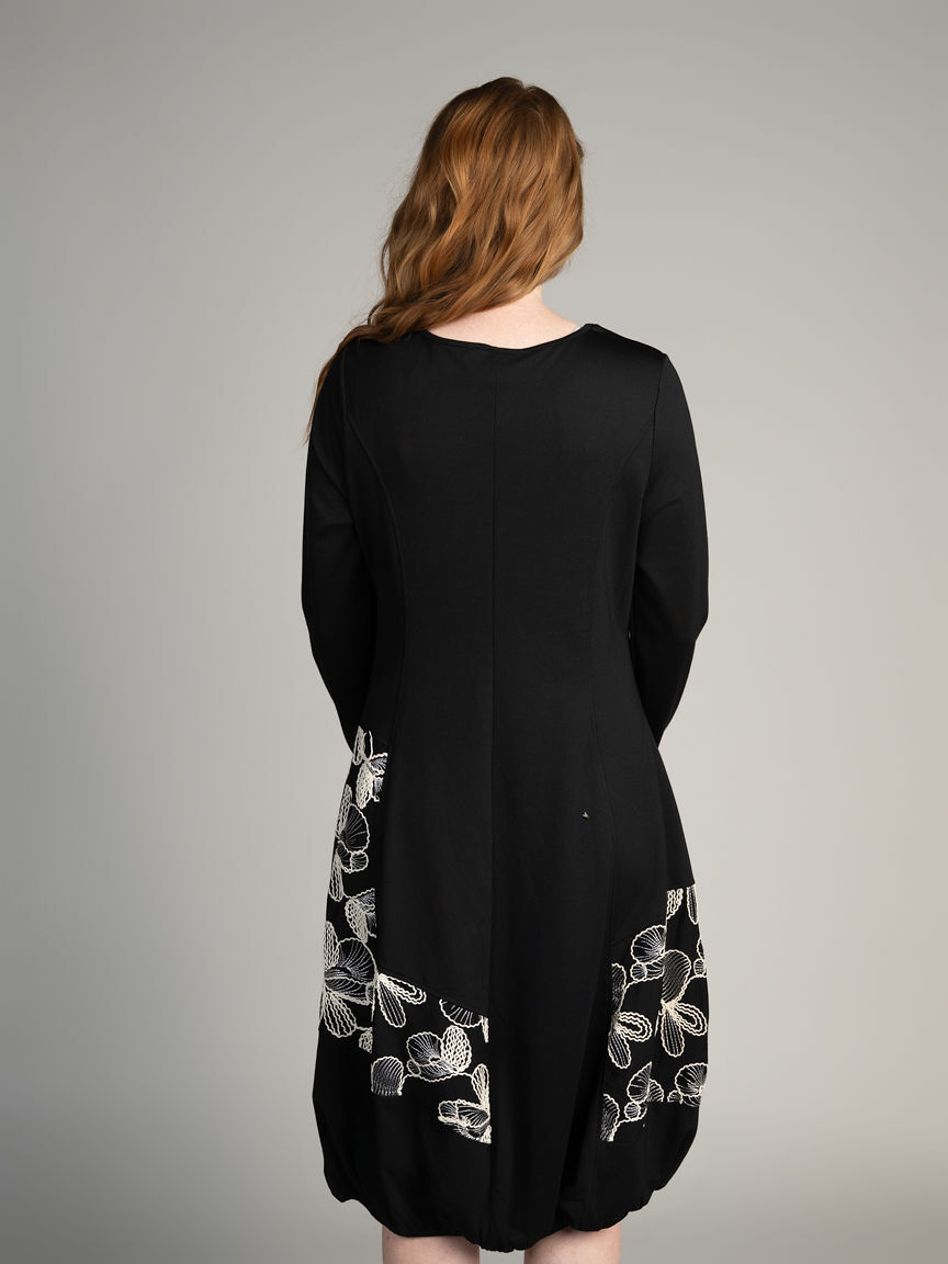 Knee Length Embroidered Dress