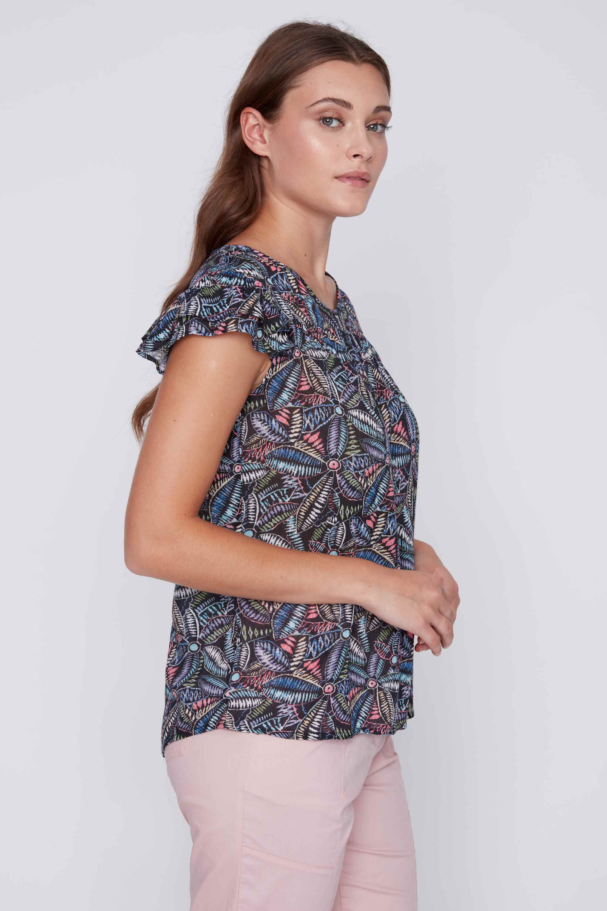 Cap Sleeve Babydoll Top Image 3