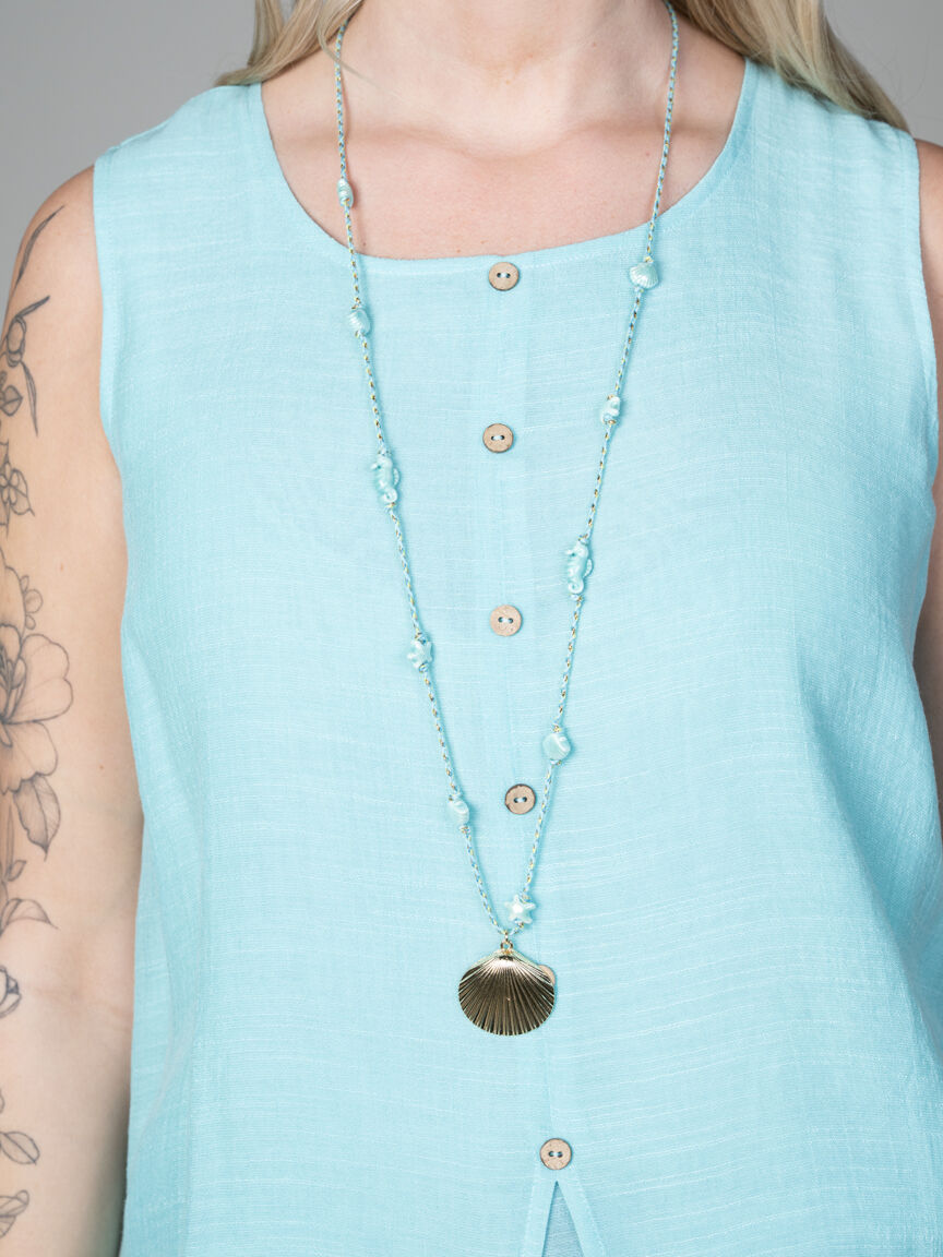 Coastal Charm Cord Necklace with Earrings