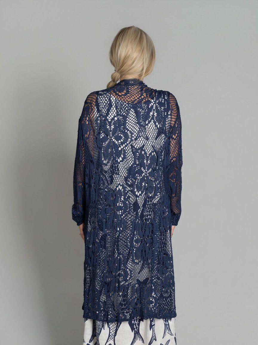Long Sleeve Mesh Cardigan Image 3