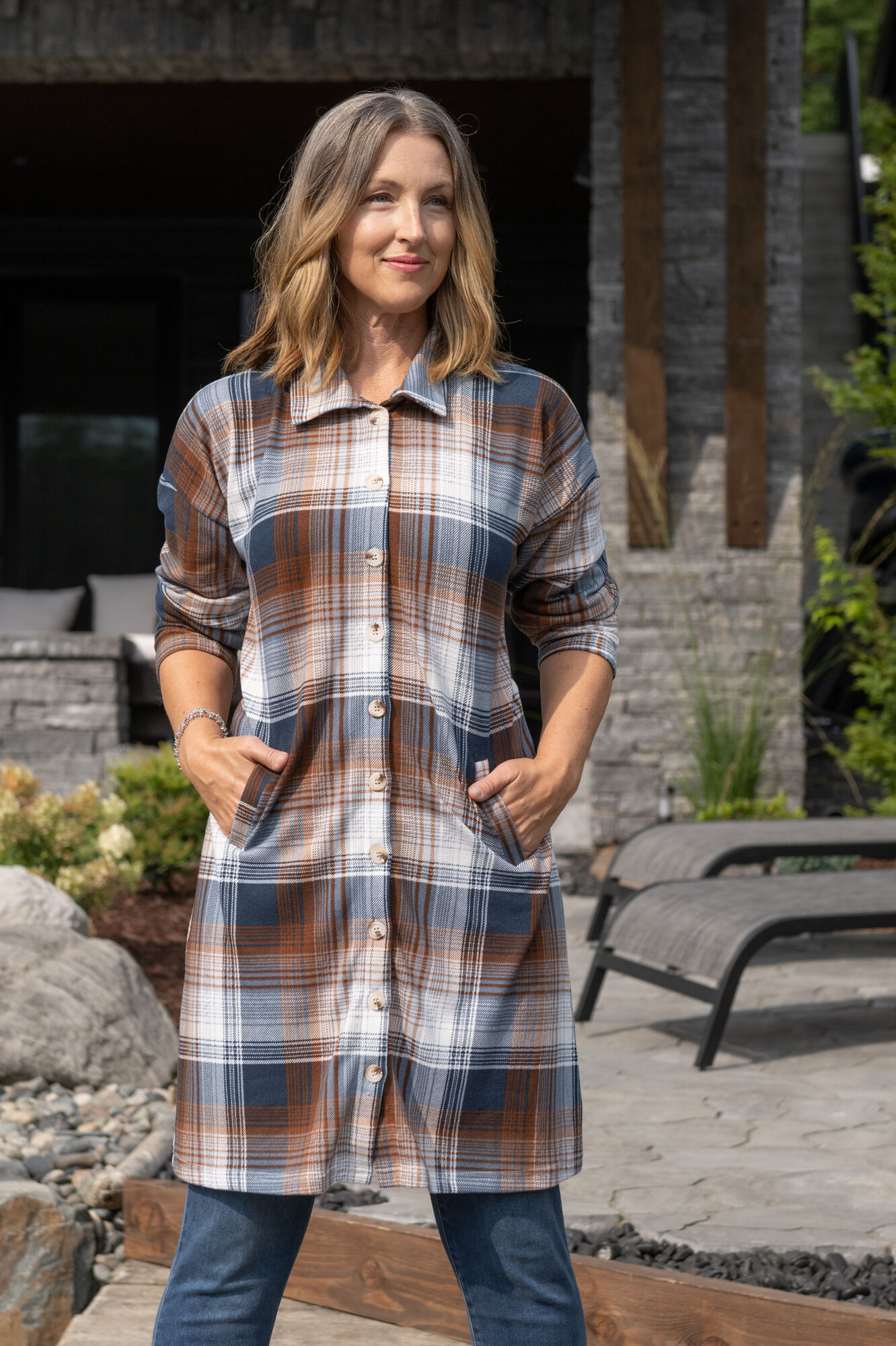 Plaid Country Tunic Shirt Image 1