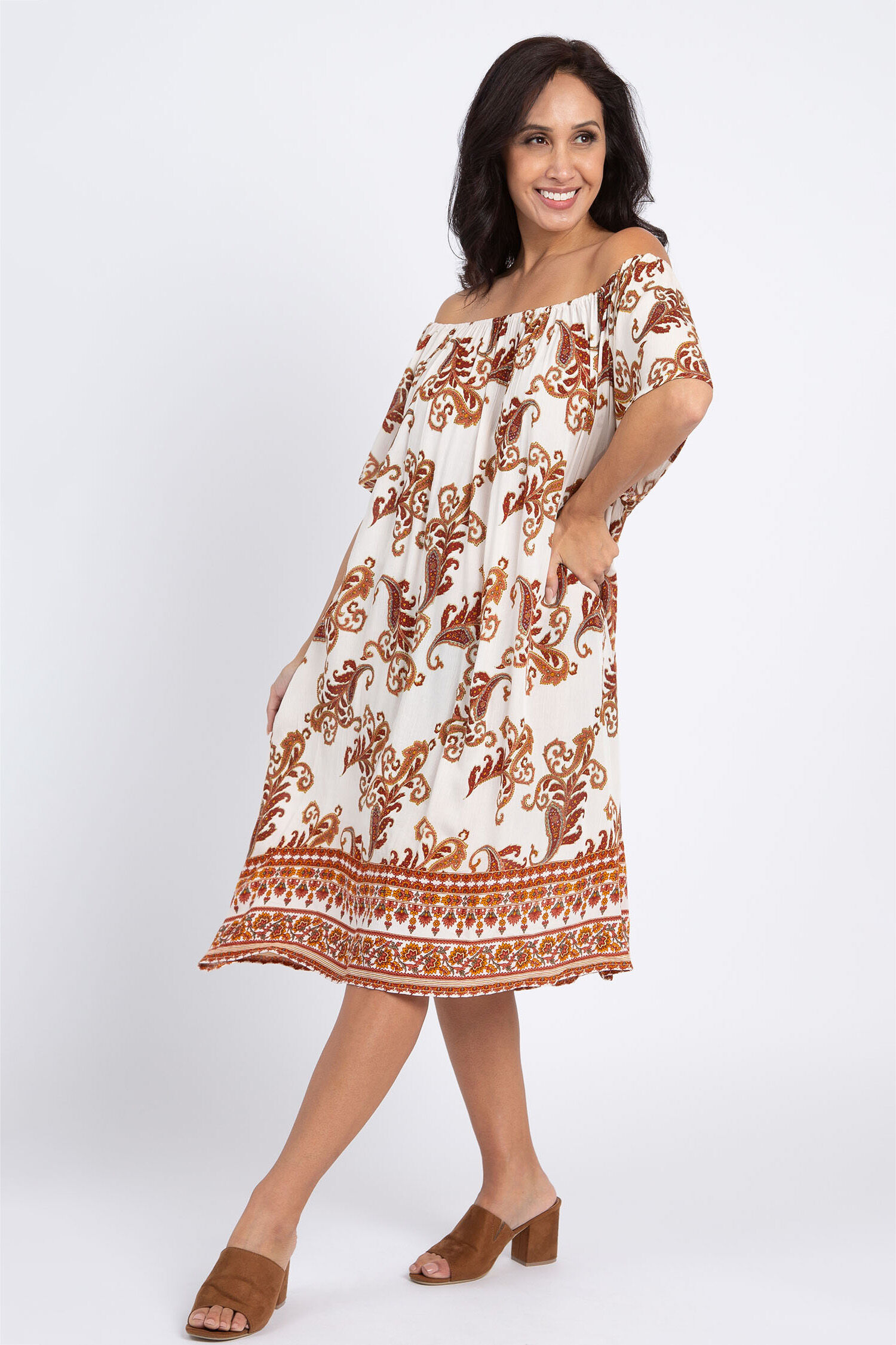 Wear Two Ways Paisley Print Dress Image 1